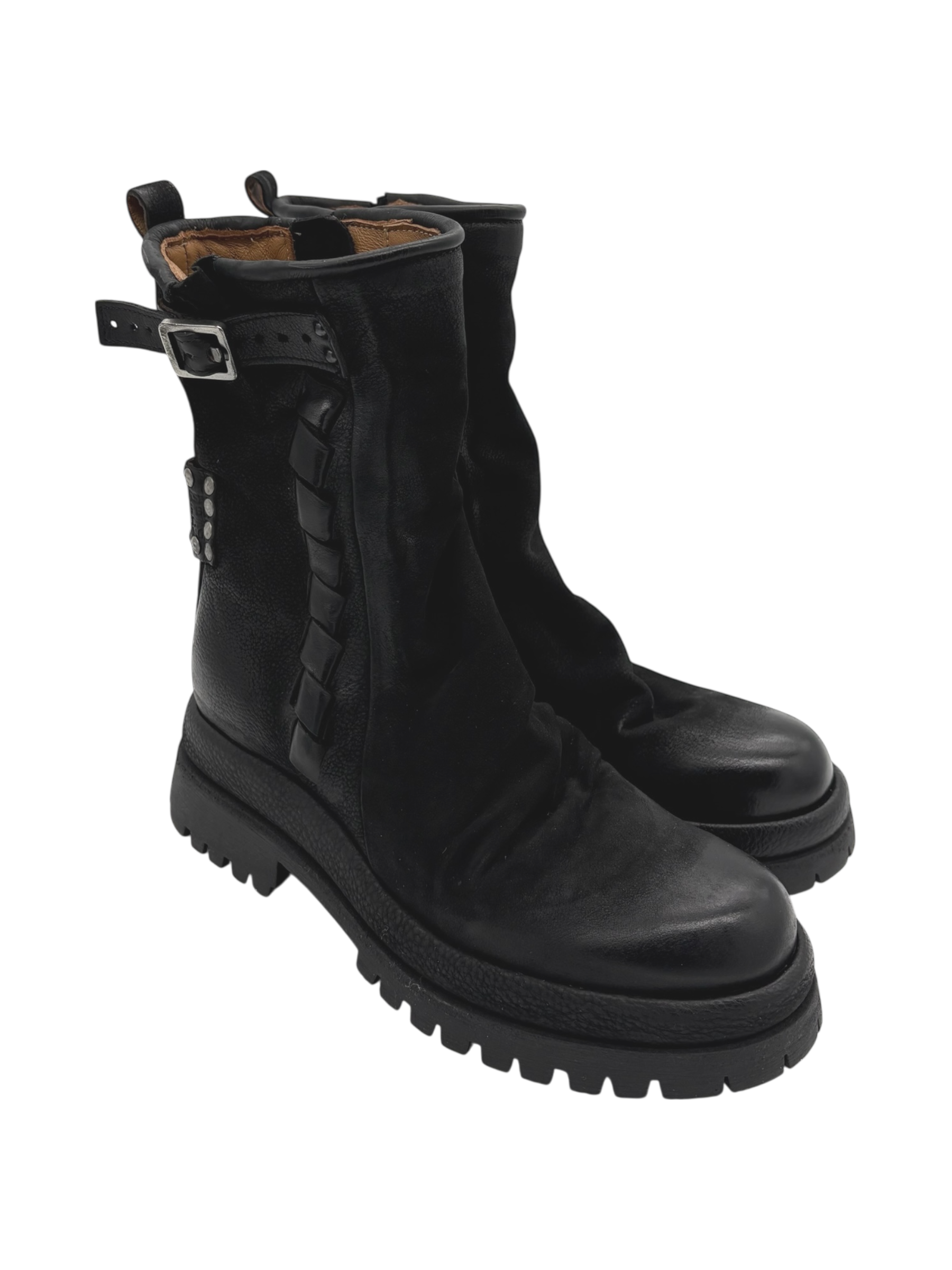 Stivaletto pelle donna AS98 Nero - B51226-