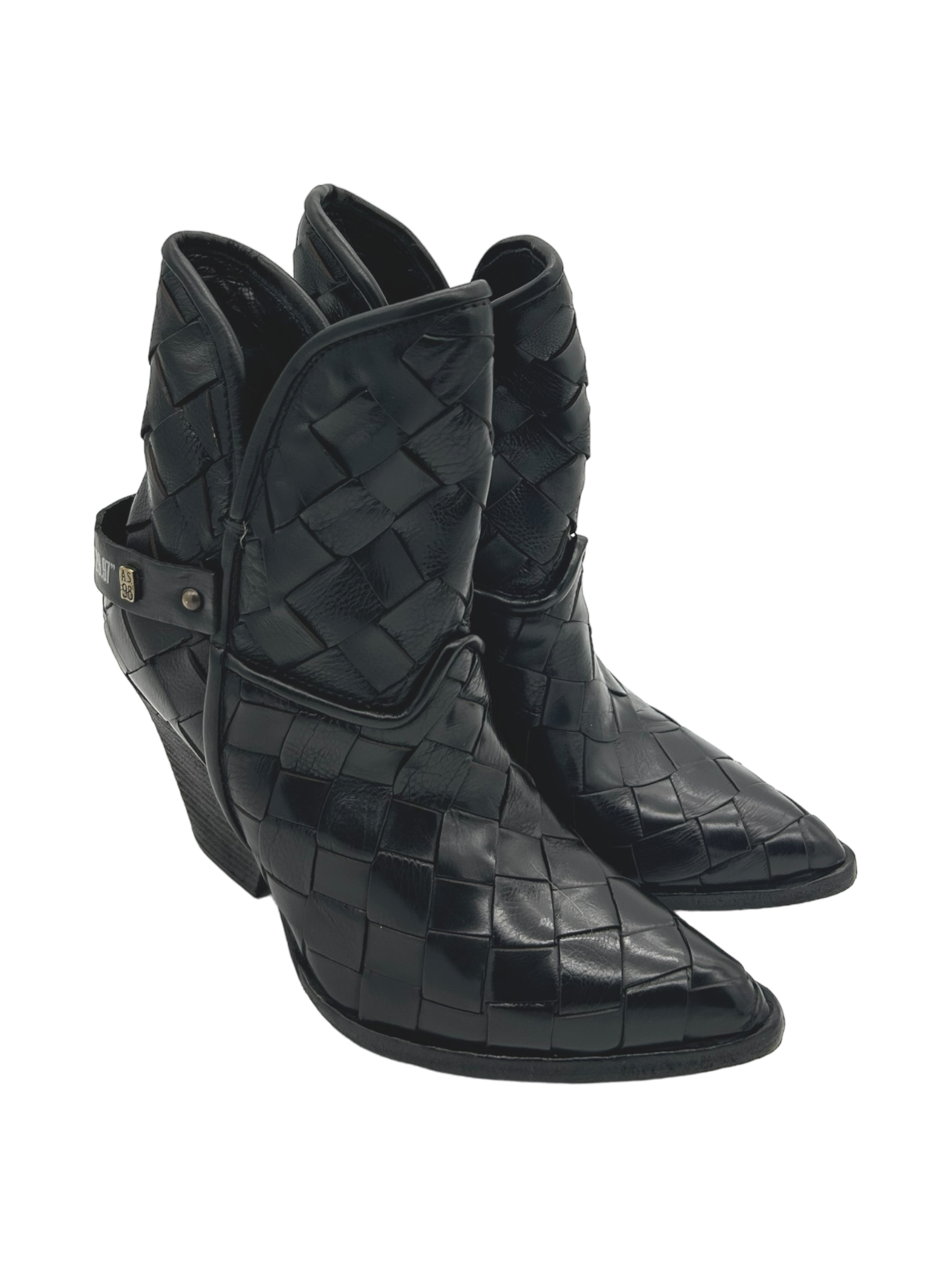 Stivaletto pelle donna AS98 Nero - B65204 -