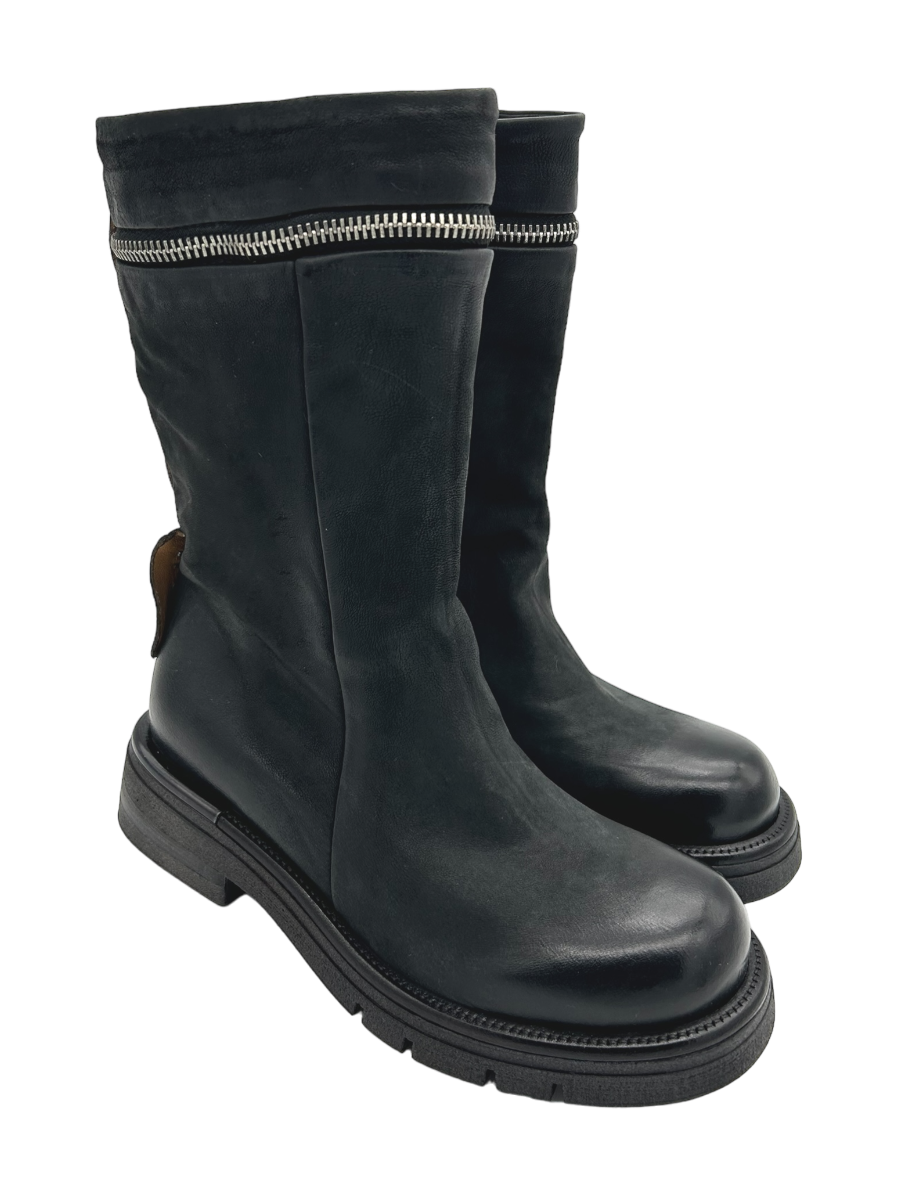 Stivale pelle donna AS98 Nero - B81203 -