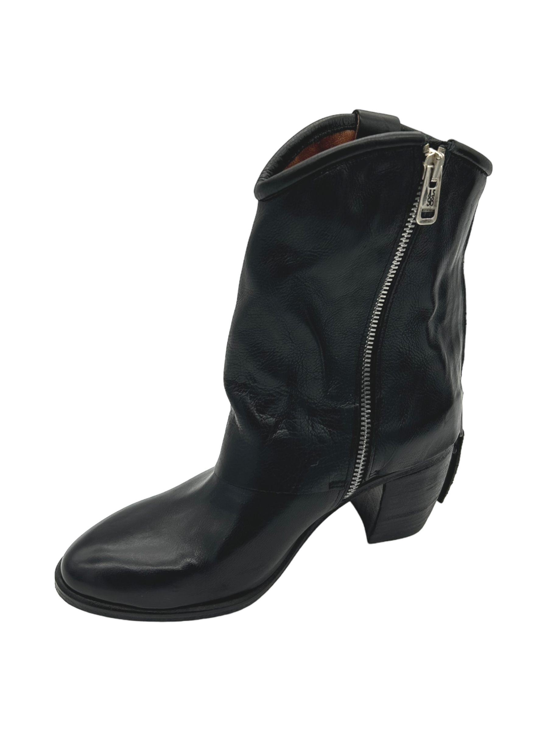 Stivaletto pelle donna AS98 Nero - B82210 -