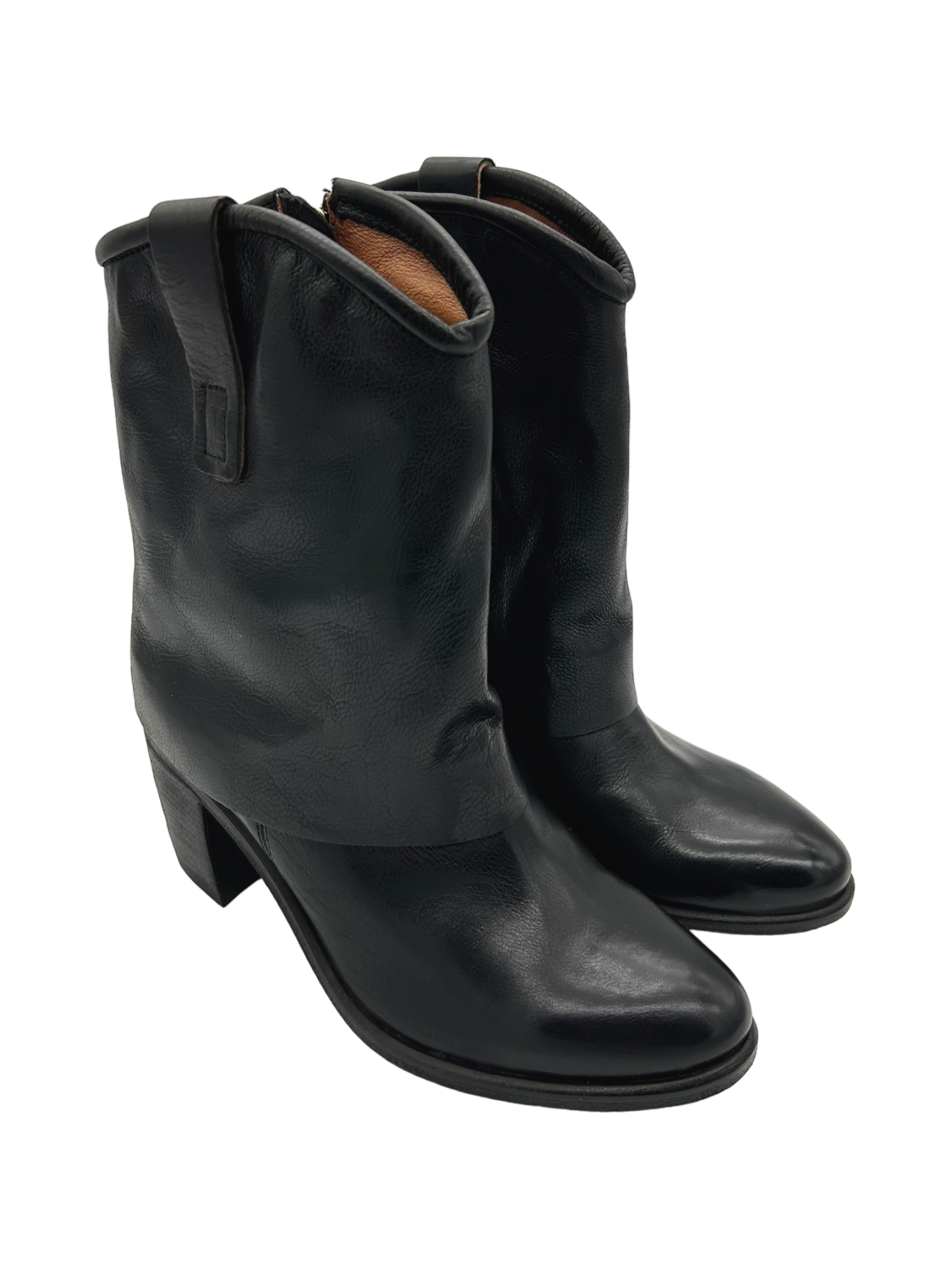Stivaletto pelle donna AS98 Nero - B82210 -
