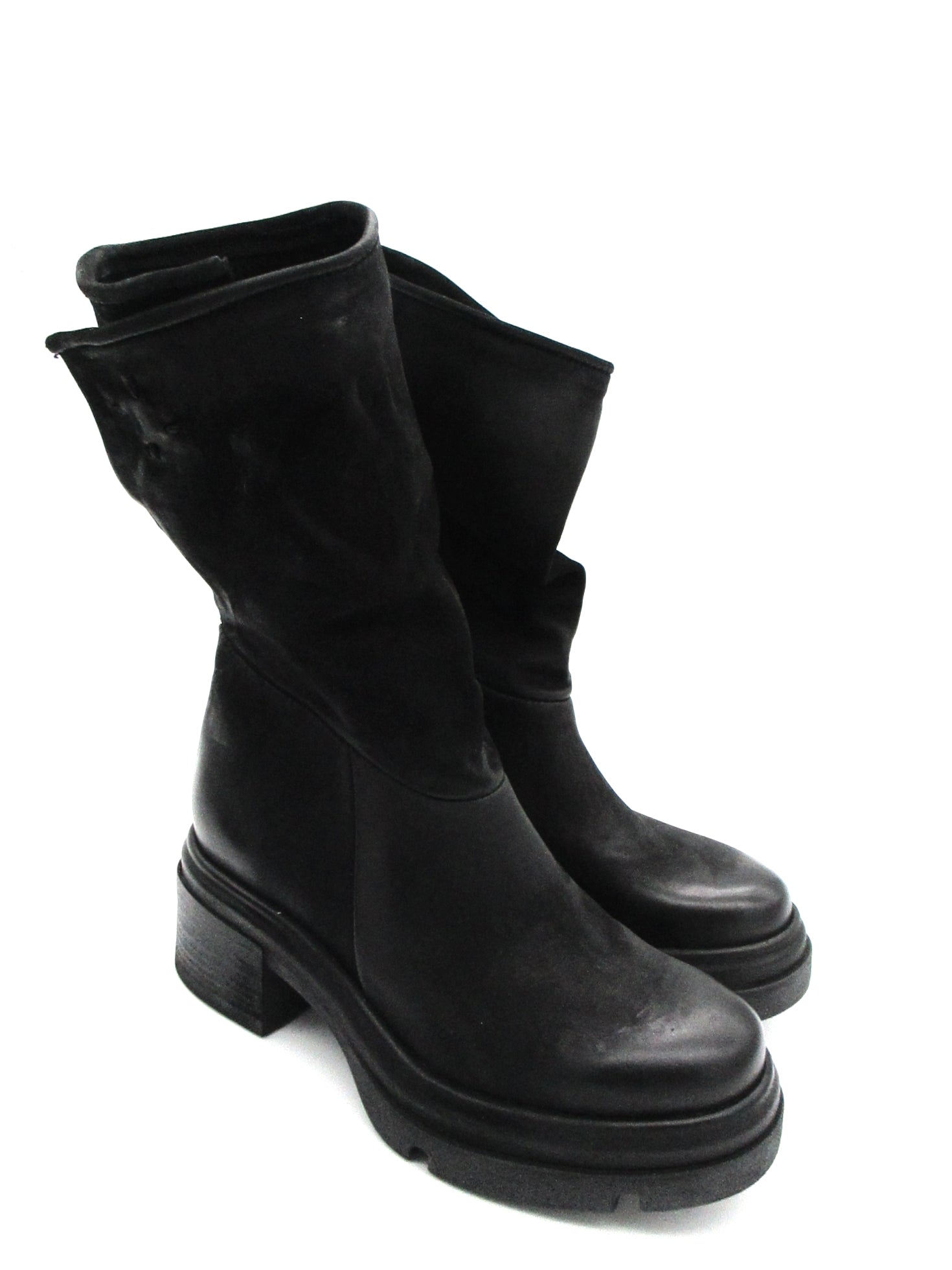 Stivaletto pelle donna Black AS98 - A89210 -