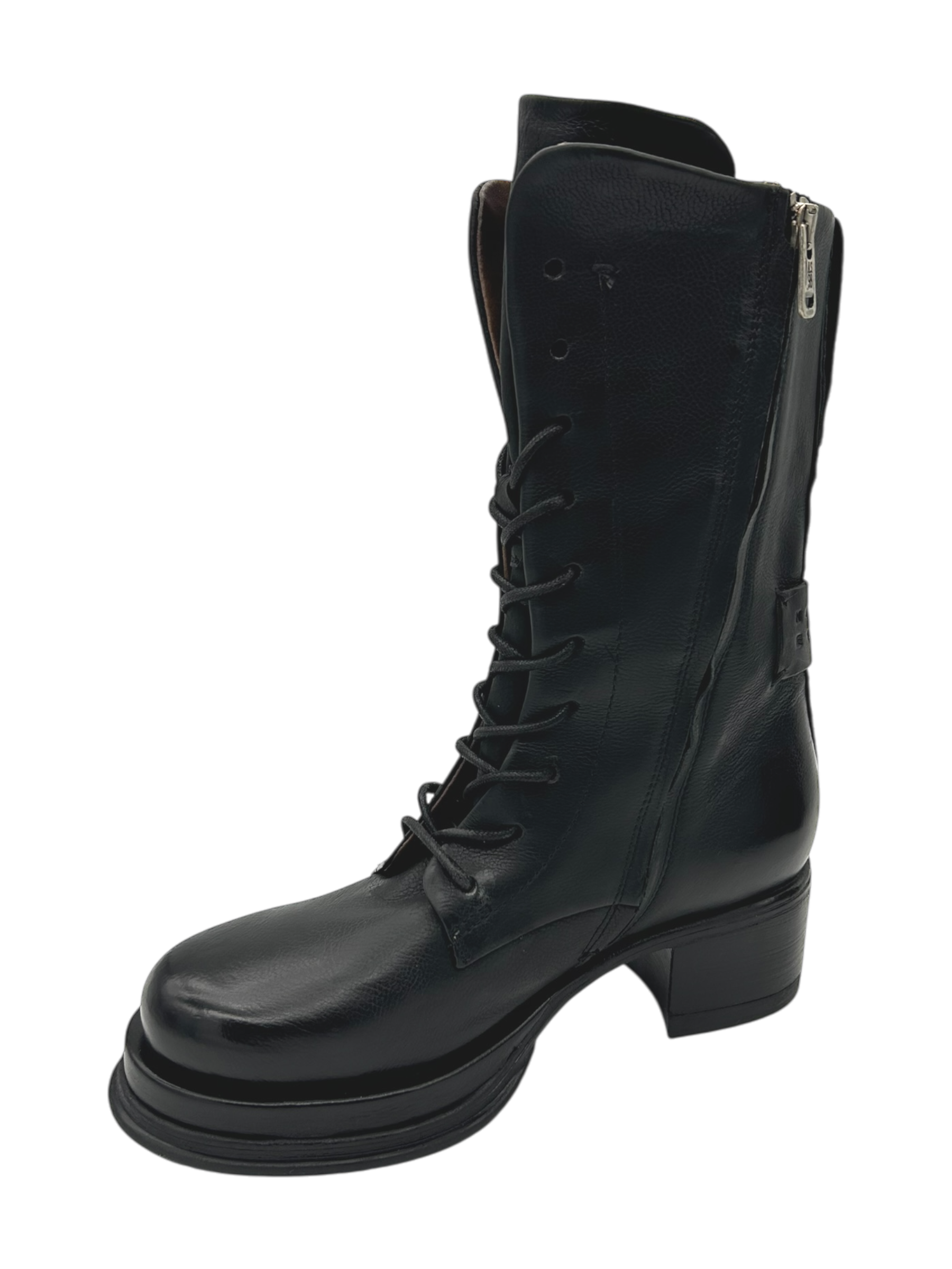 Stivaletto pelle donna Black AS98 - B52202 -