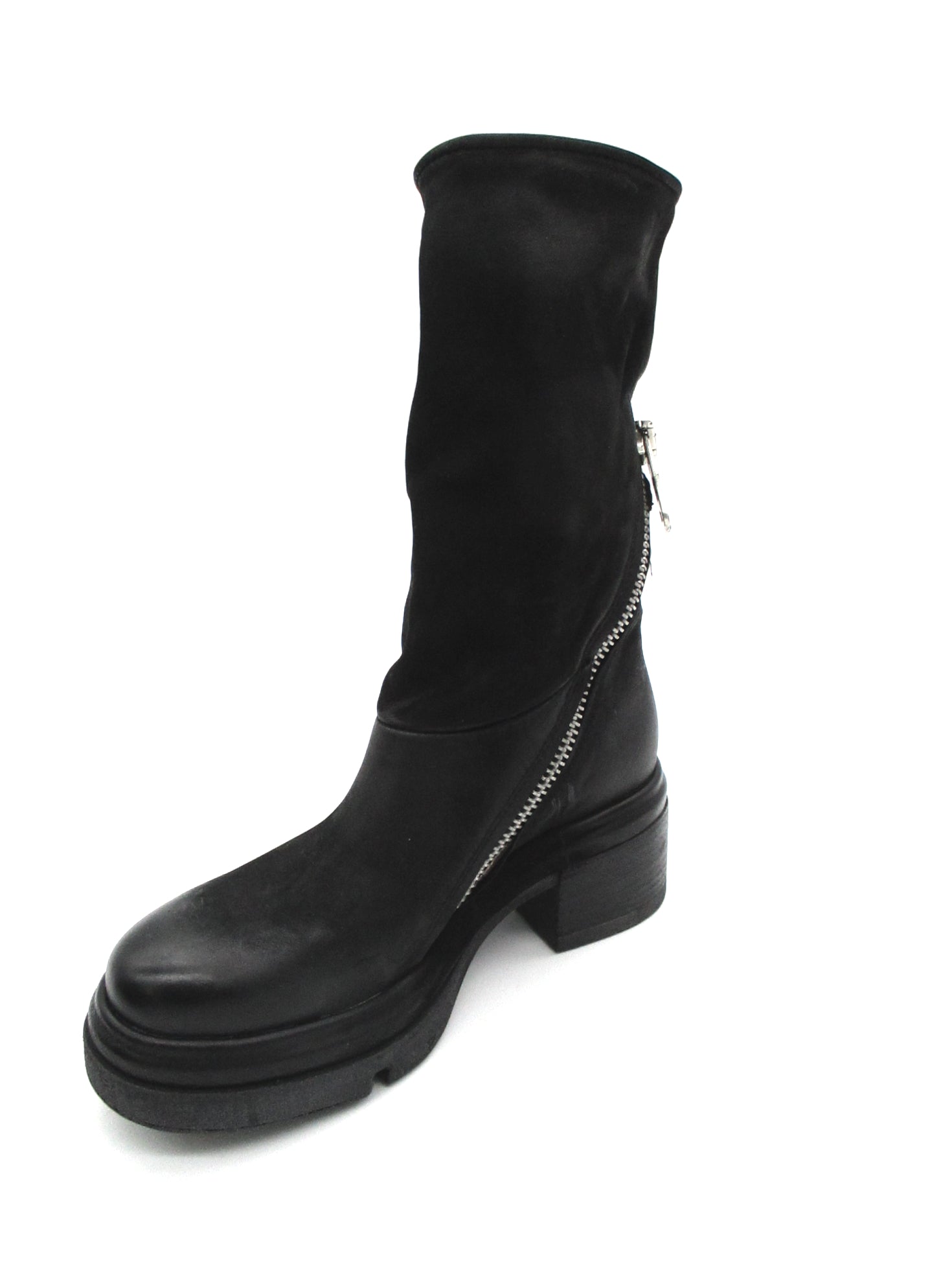 Stivaletto pelle donna Black AS98 - A89210 -