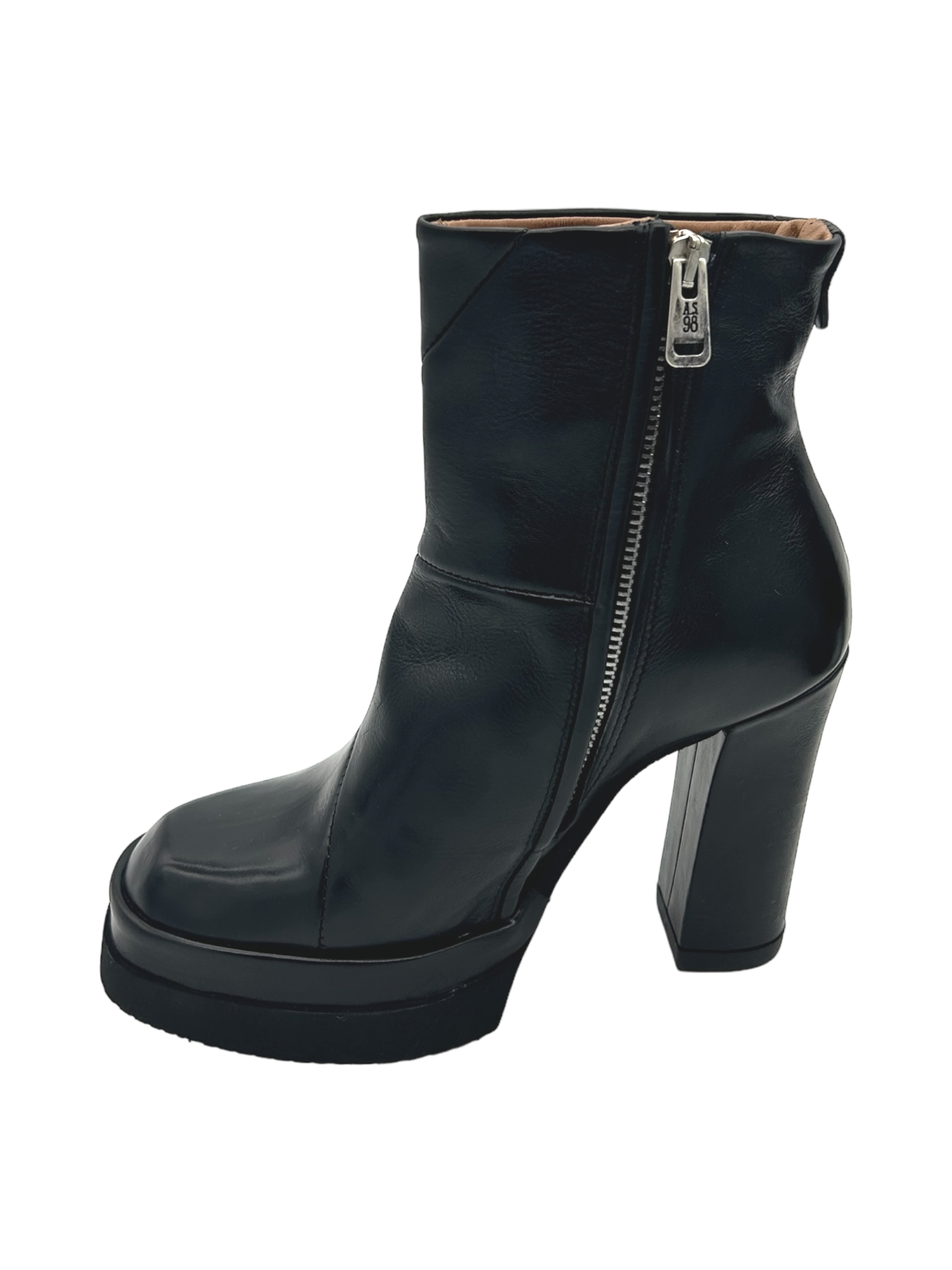Stivaletto pelle donna Nero AS98 - A53222 -