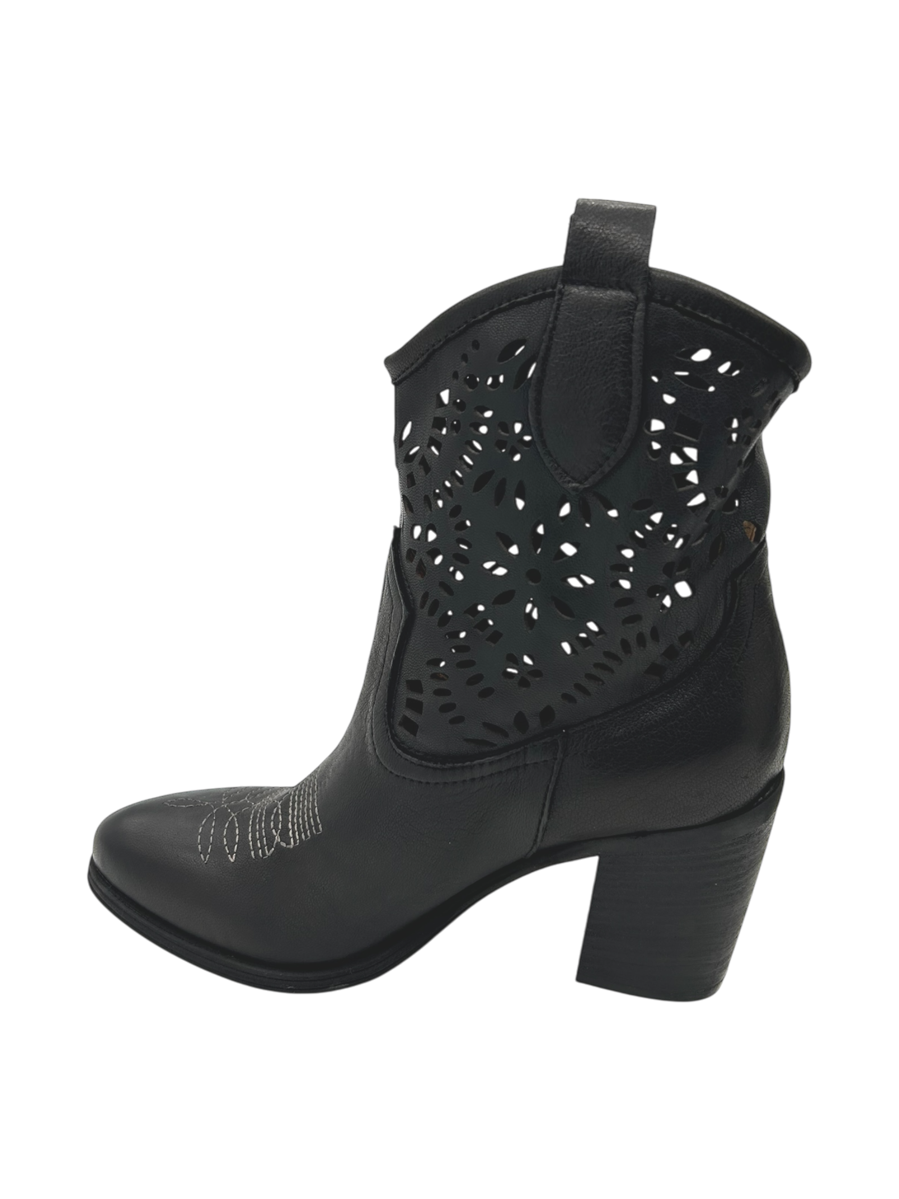 Stivaletto pelle texano Zoe Nero - Caracas 01 -