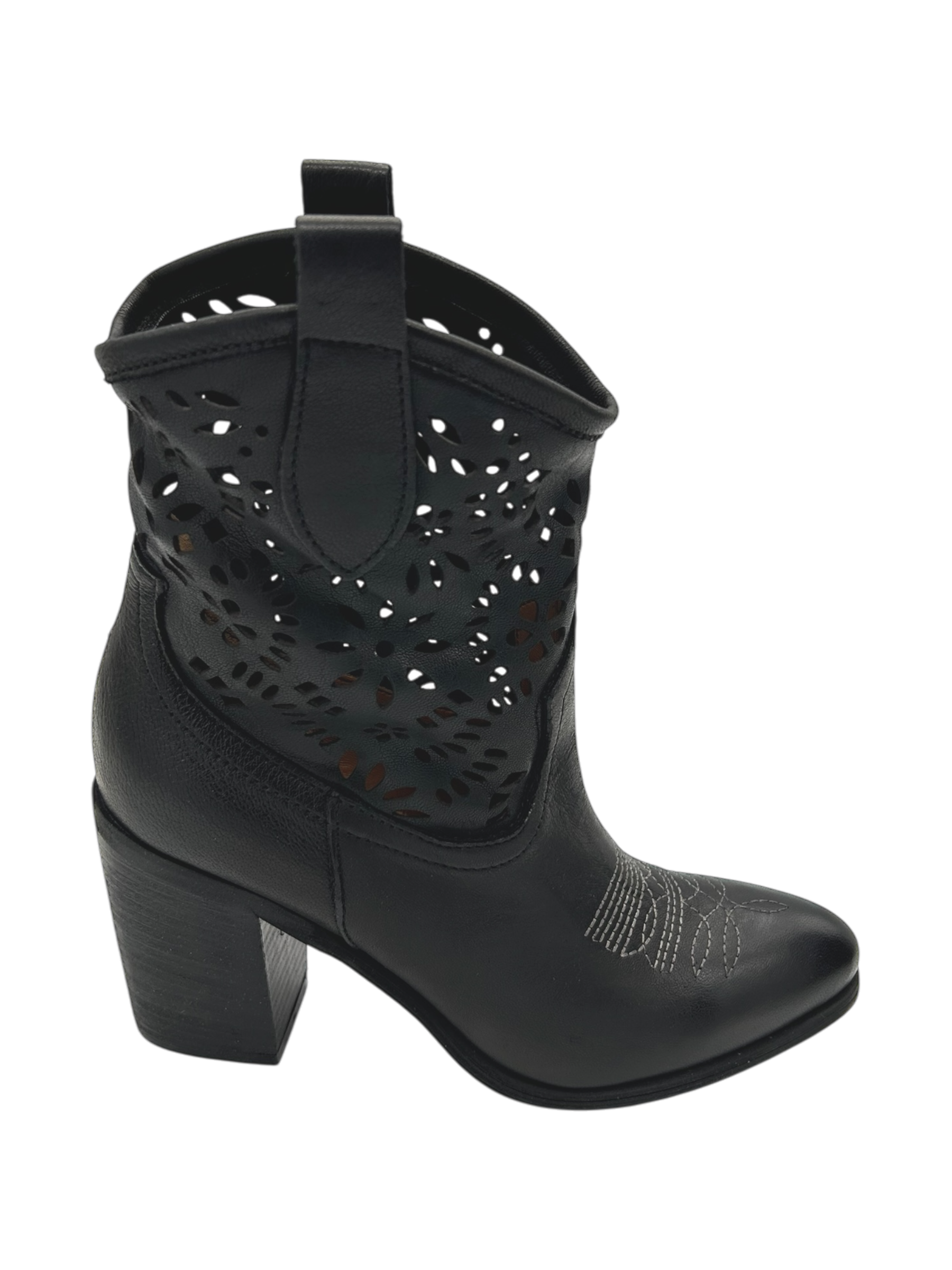 Stivaletto pelle texano Zoe Nero - Caracas 01 -