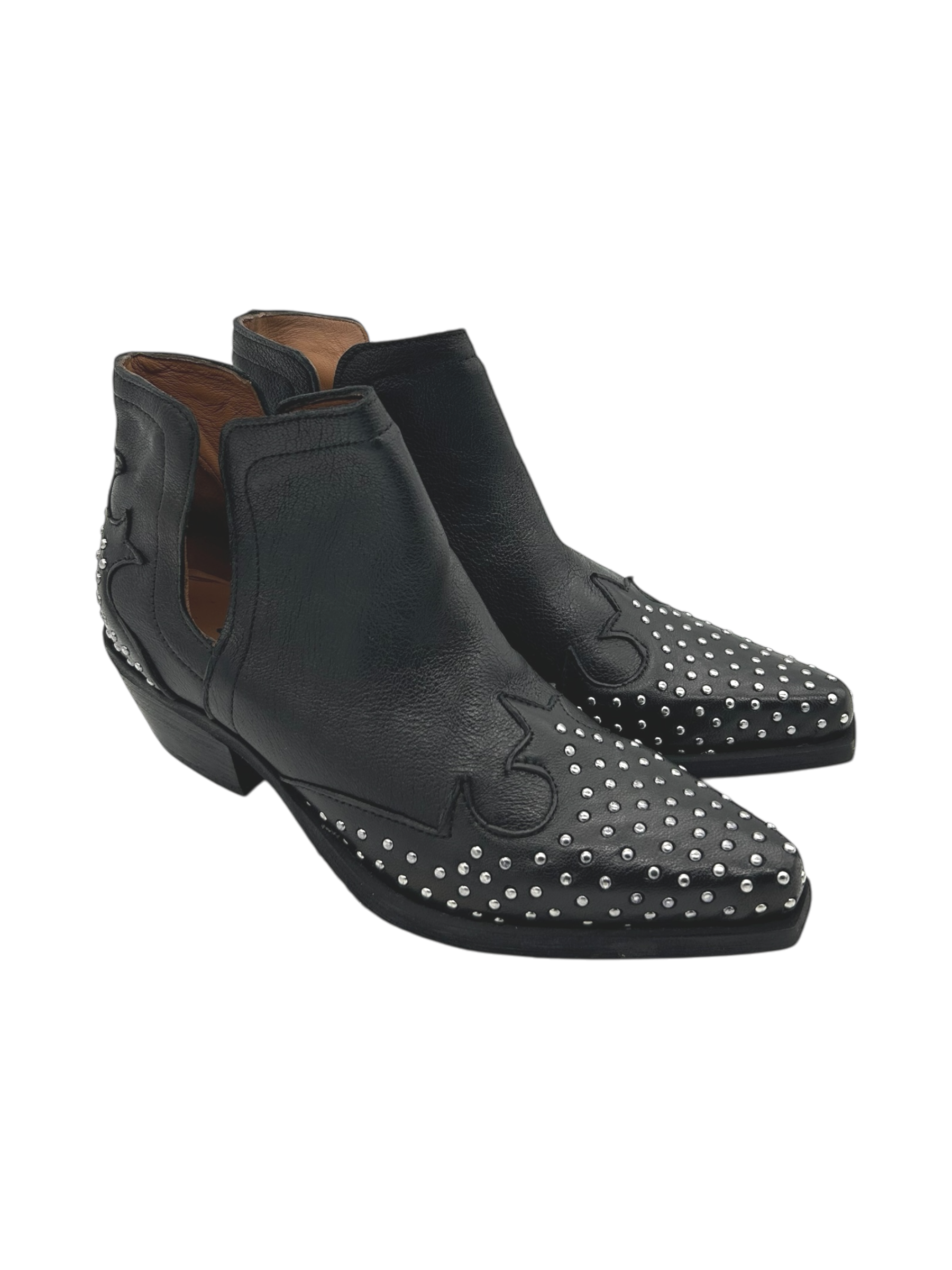 Stivaletto pelle texano Zoe Nero - Dakota 04 -