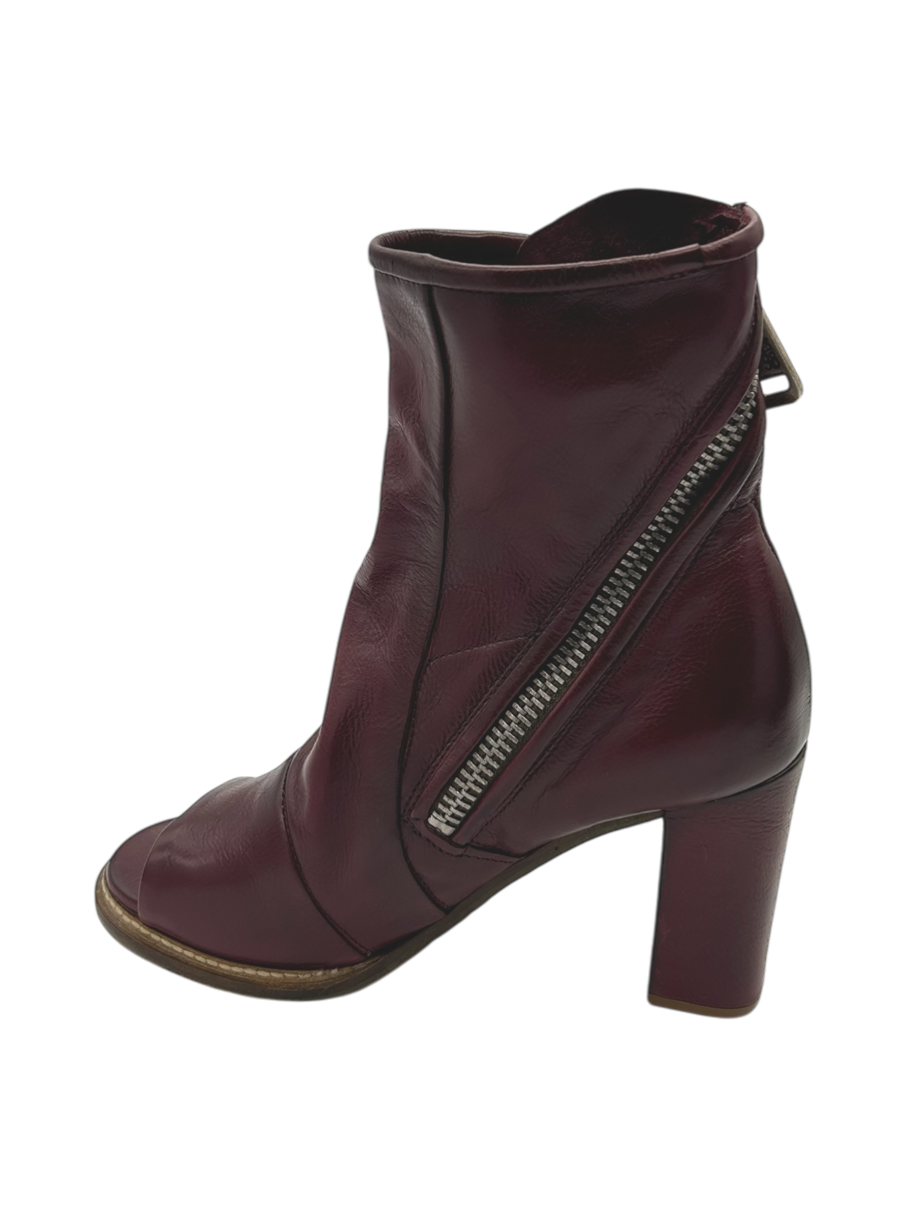 Stivaletto tacco in pelle donna As98 Rubino - B40003 -