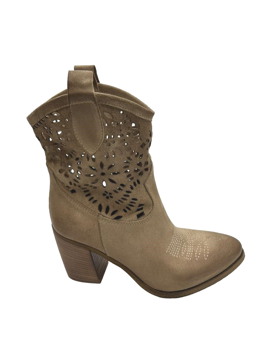 Stivaletto texano Zoe Camoscio Sabbia - Caracas 01 -