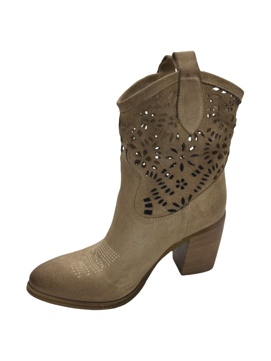 Stivaletto texano Zoe Camoscio Sabbia - Caracas 01 -
