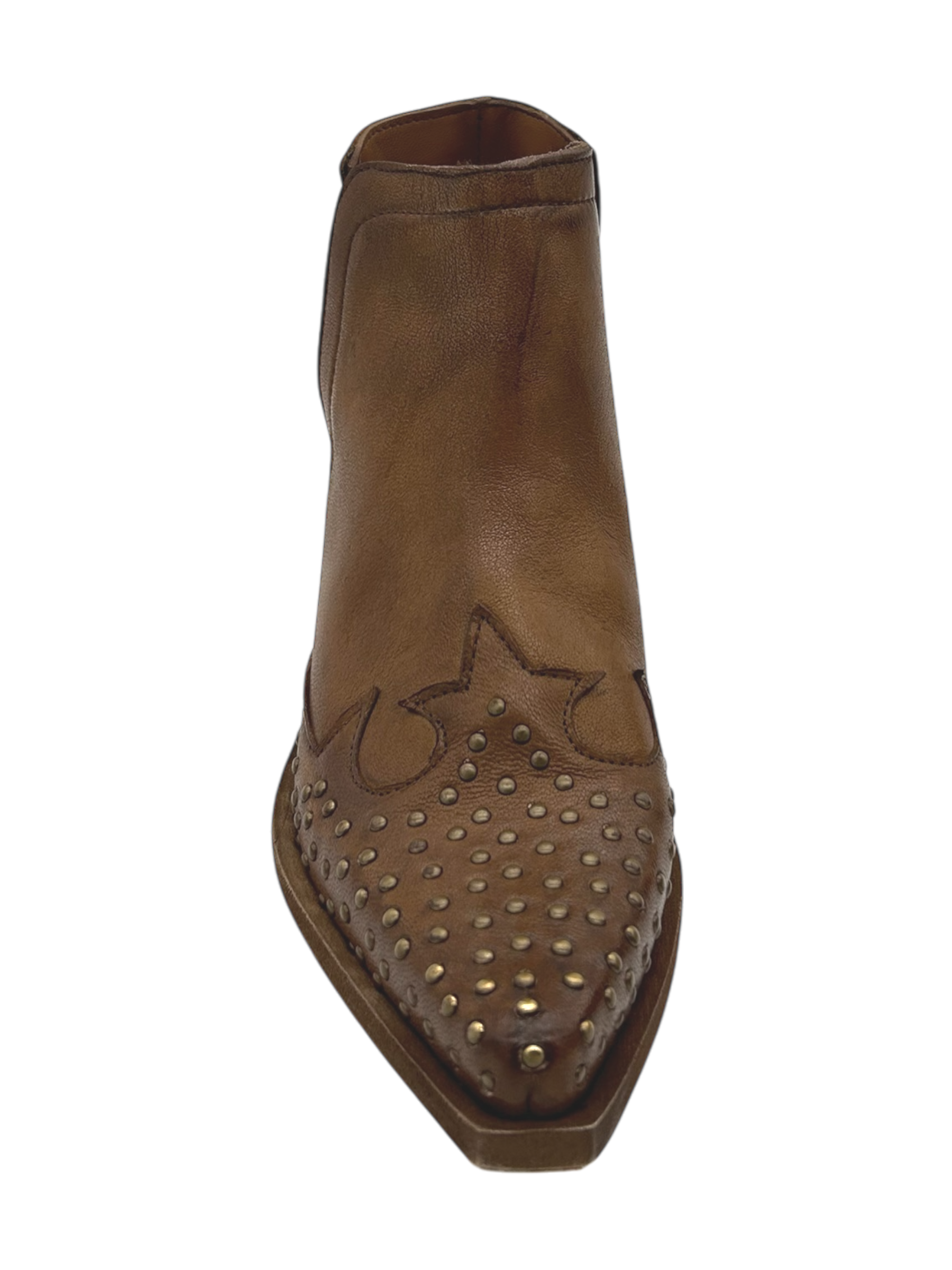 Stivaletto pelle texano Zoe Cuoio - Dakota 04 -