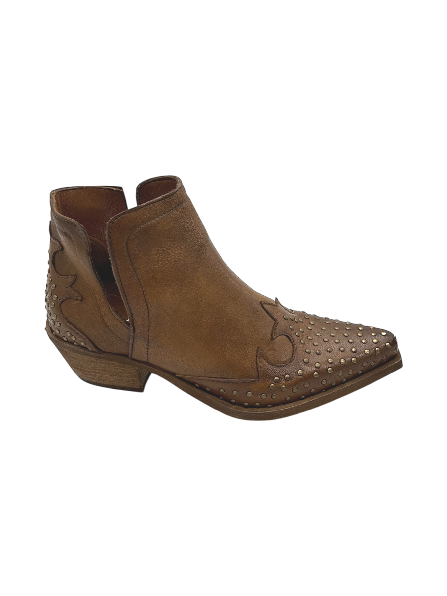 Stivaletto pelle texano Zoe Cuoio - Dakota 04 -