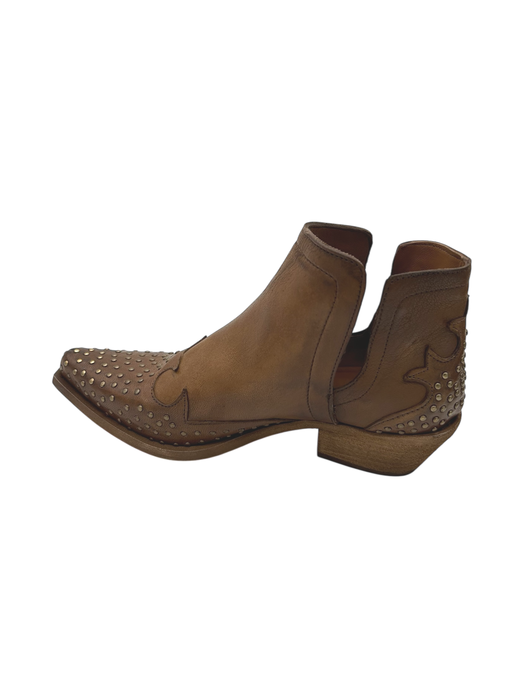 Stivaletto pelle texano Zoe Cuoio - Dakota 04 -