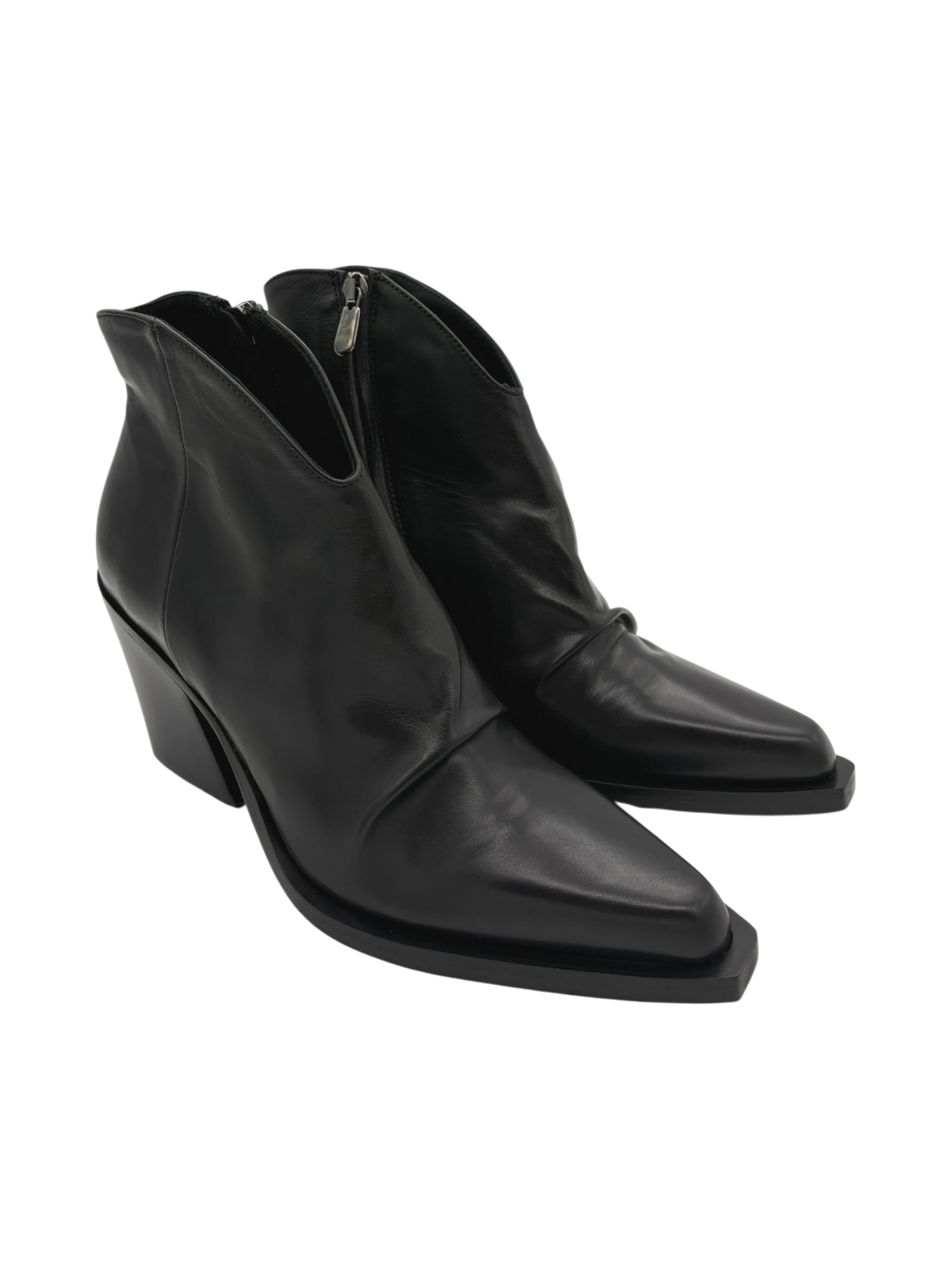 Stivaletto texano donna in pelle nera Fru.it 1111