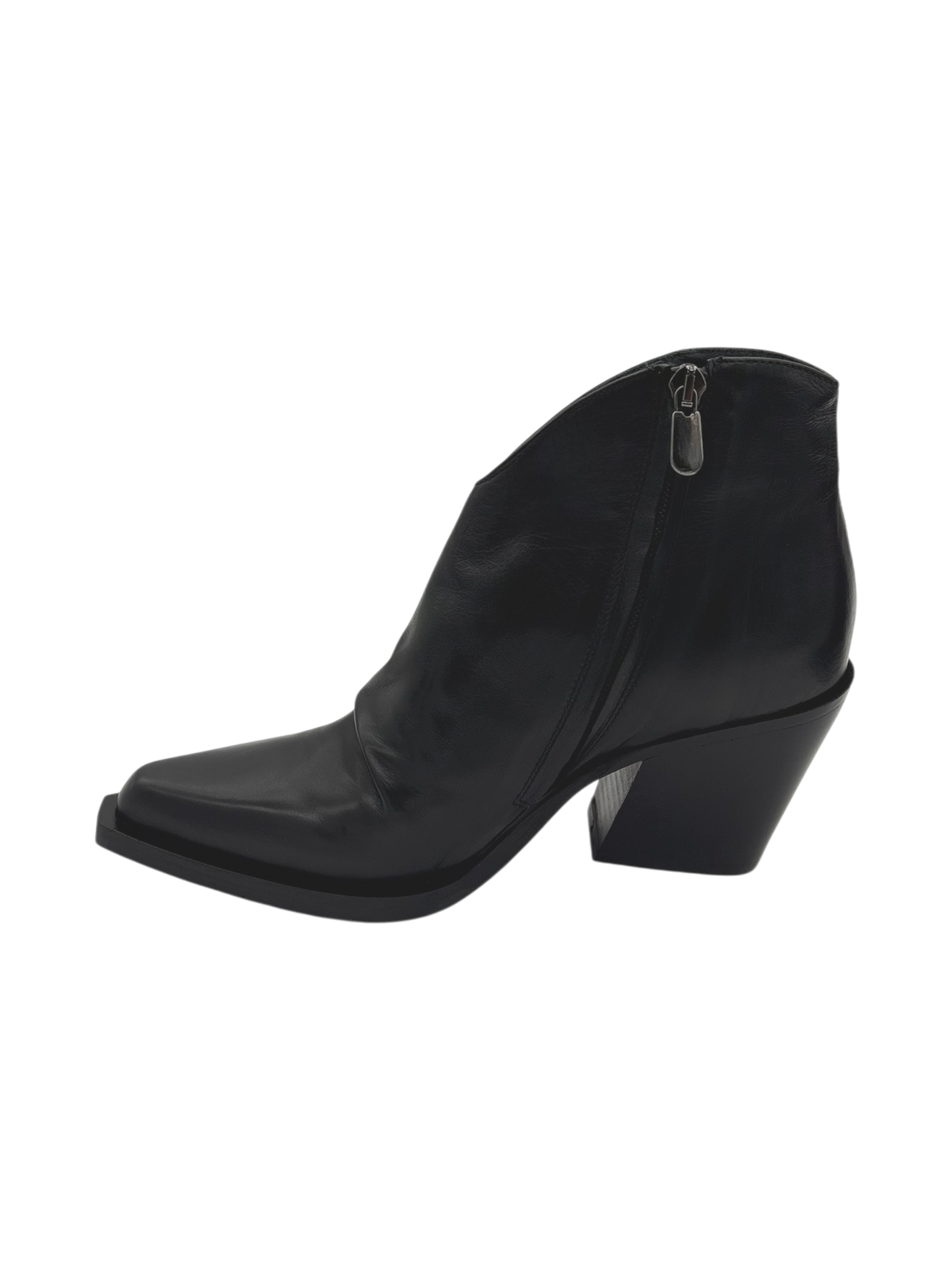 Stivaletto texano donna in pelle nera Fru.it 1111