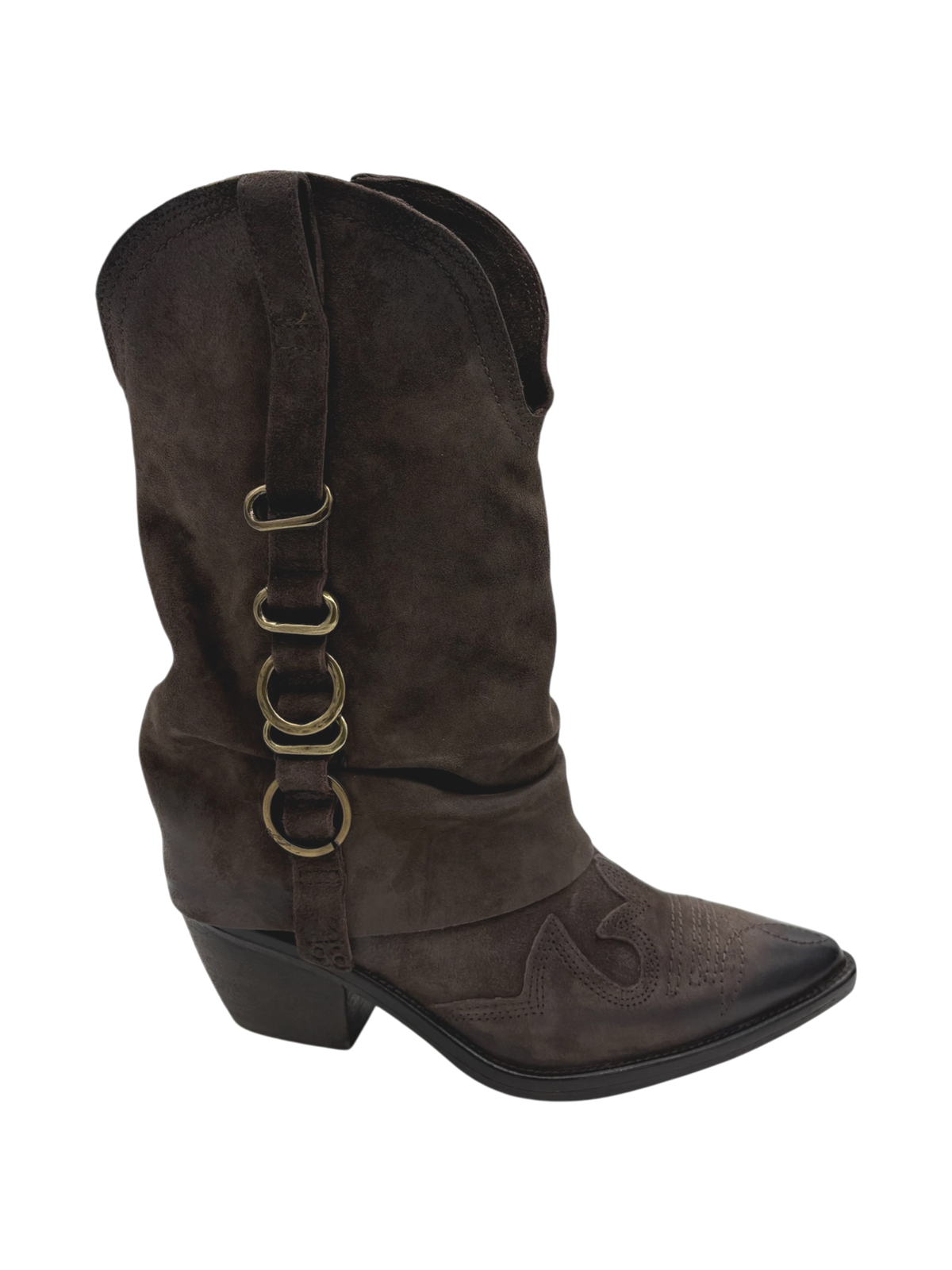 Texano Donna AS98 B84227 Pelle Ebano | Made in Italy