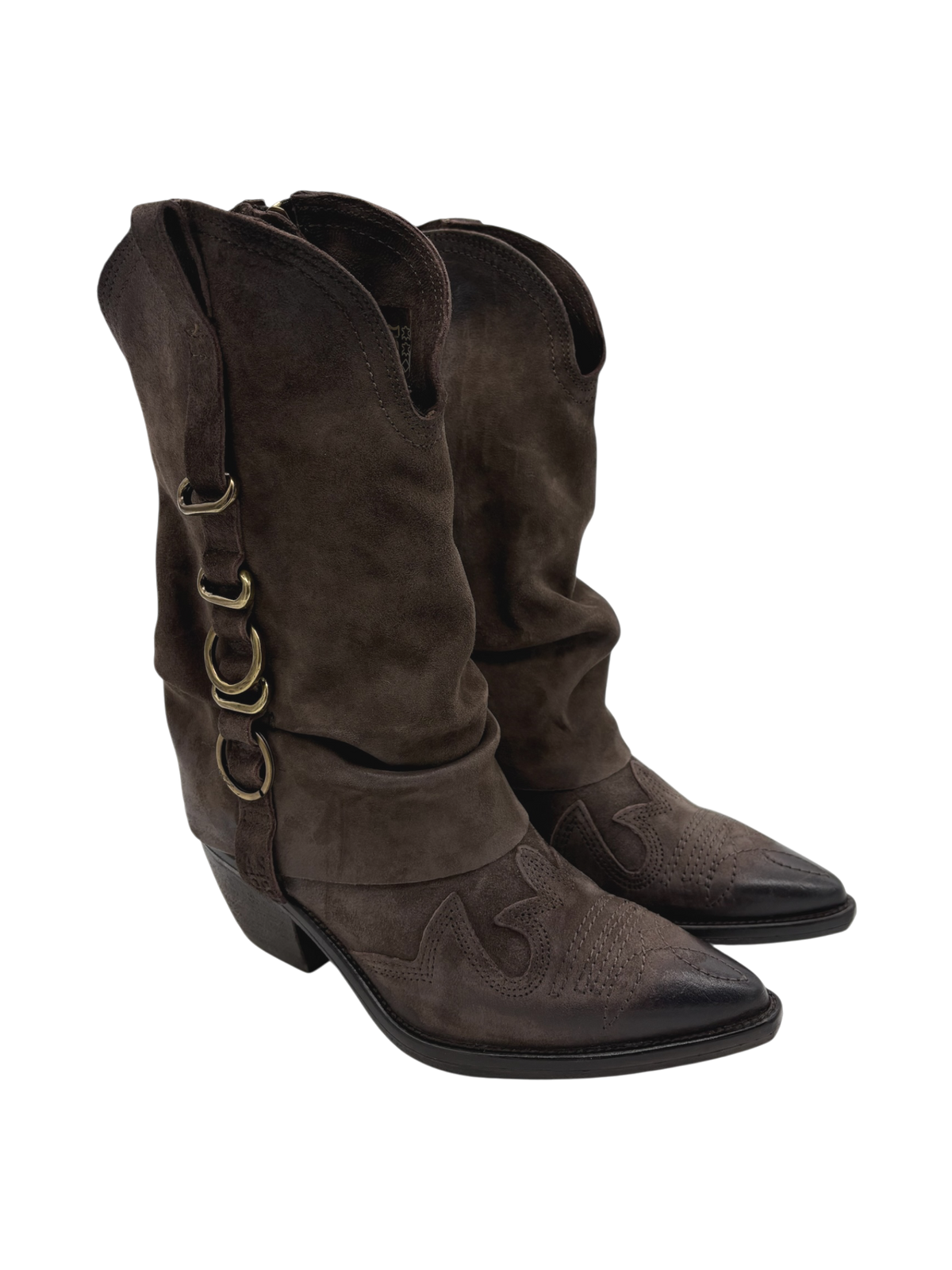 Texano Donna AS98 B84227 Pelle Ebano | Made in Italy