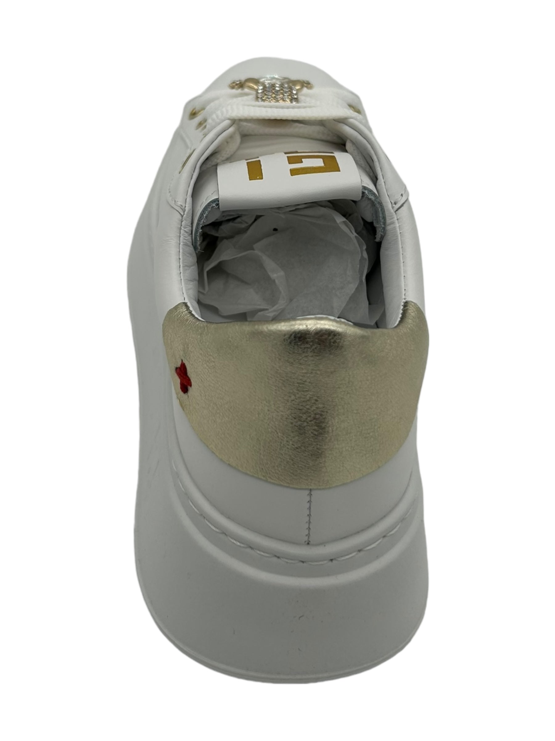 Sneaker pelle donna GIO+ Combi Bianco Tarta Granchio - PIA 148A -