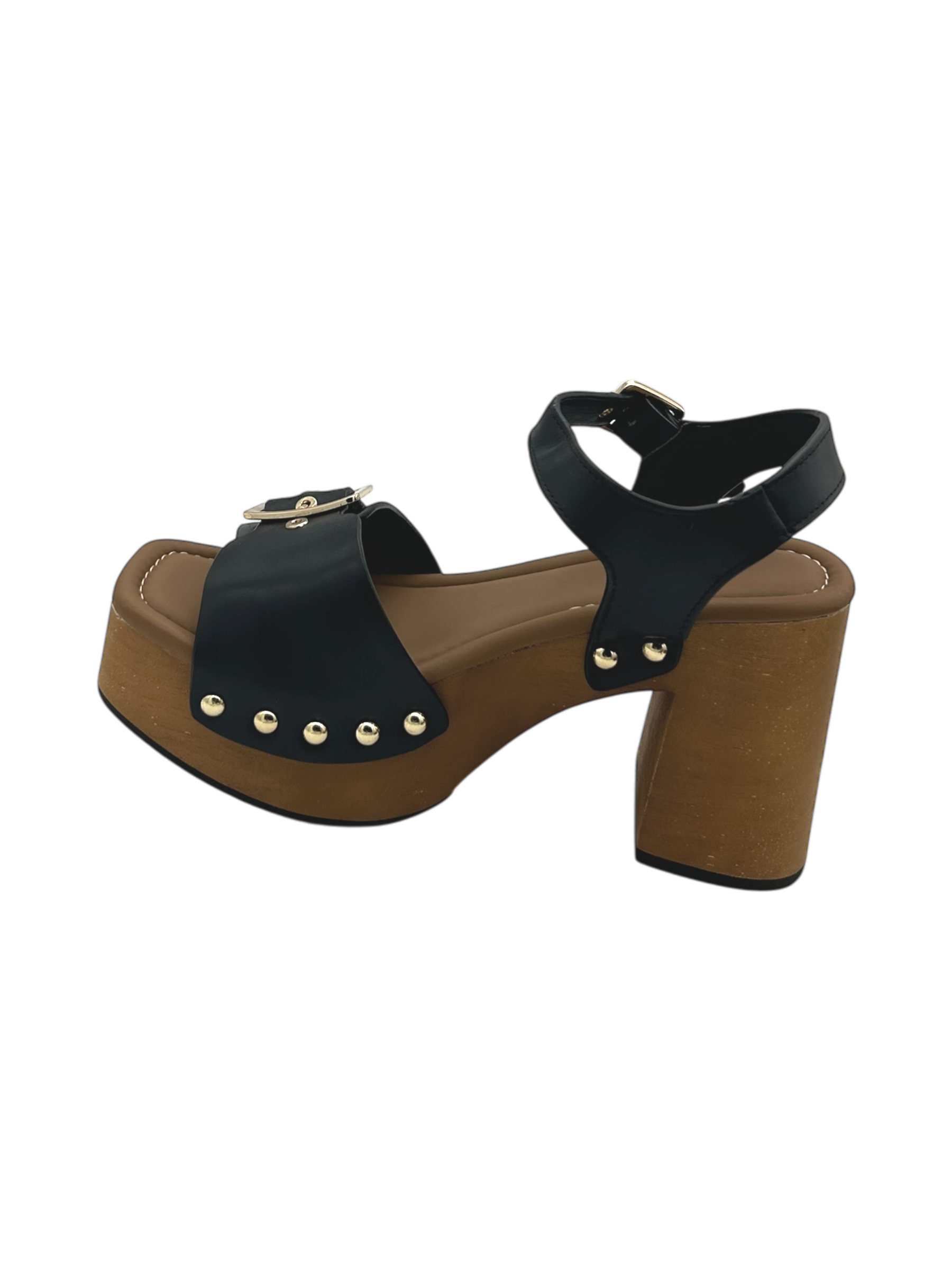 Zoccolo pelle donna Miss Olivia Nero - Eva D-