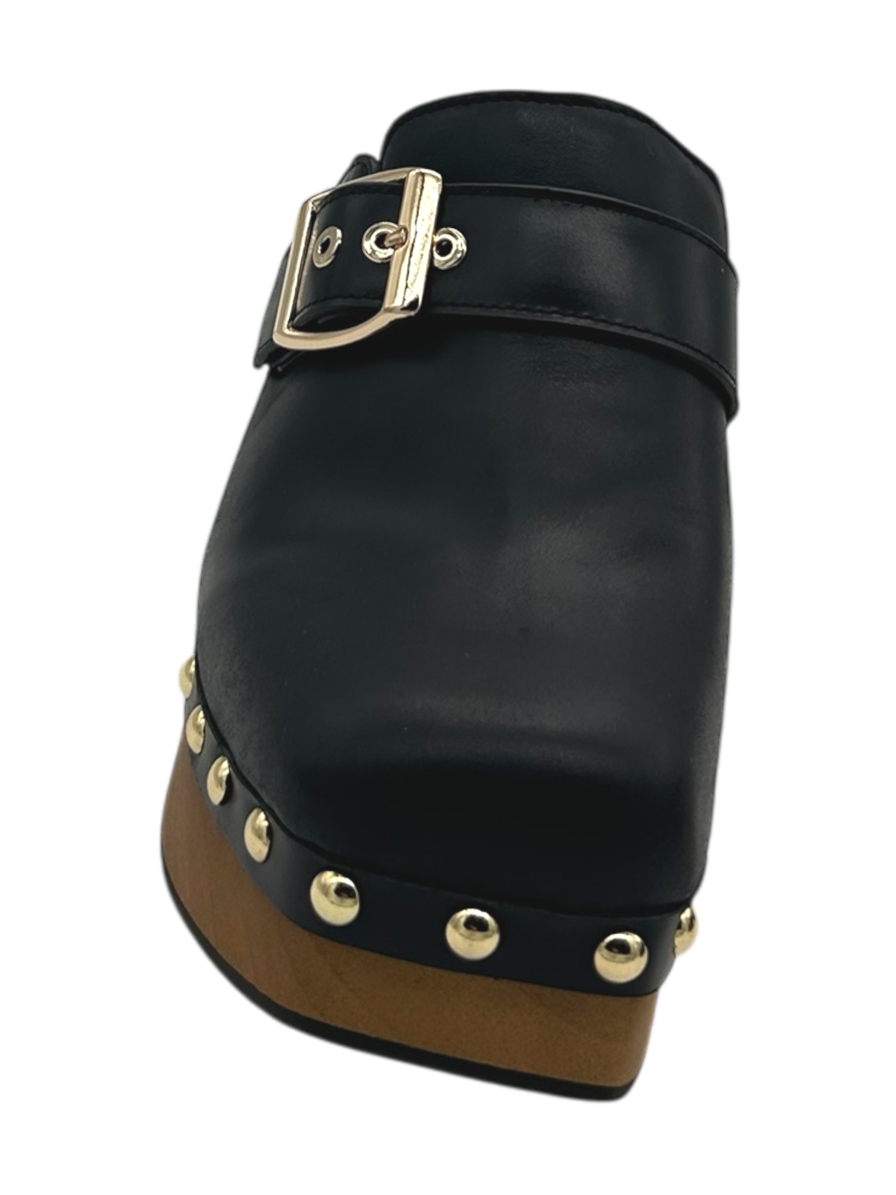 Zoccolo pelle donna Miss Olivia Nero - Eva A-
