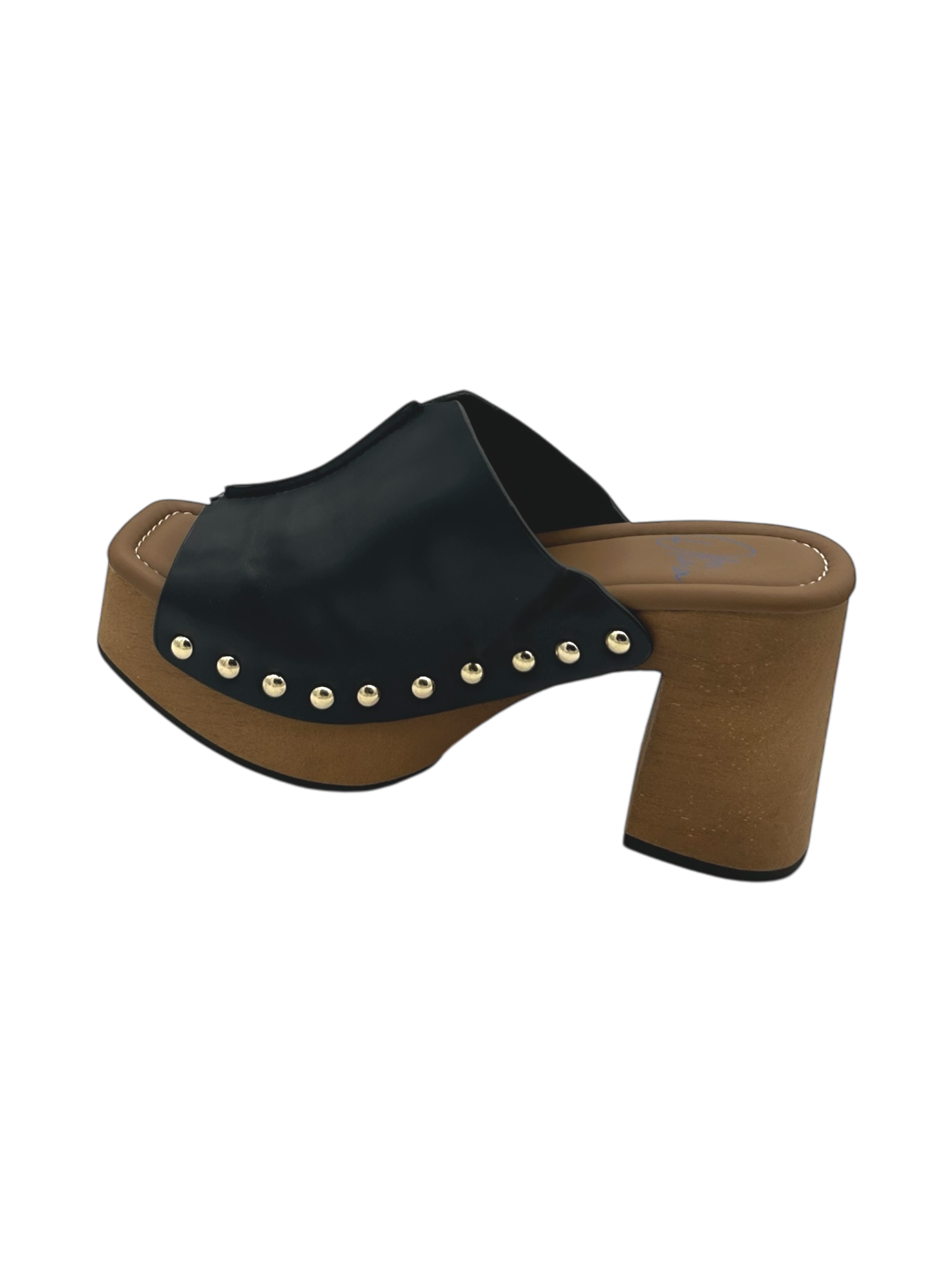 Zoccolo pelle donna Miss Olivia Nero - Eva B-