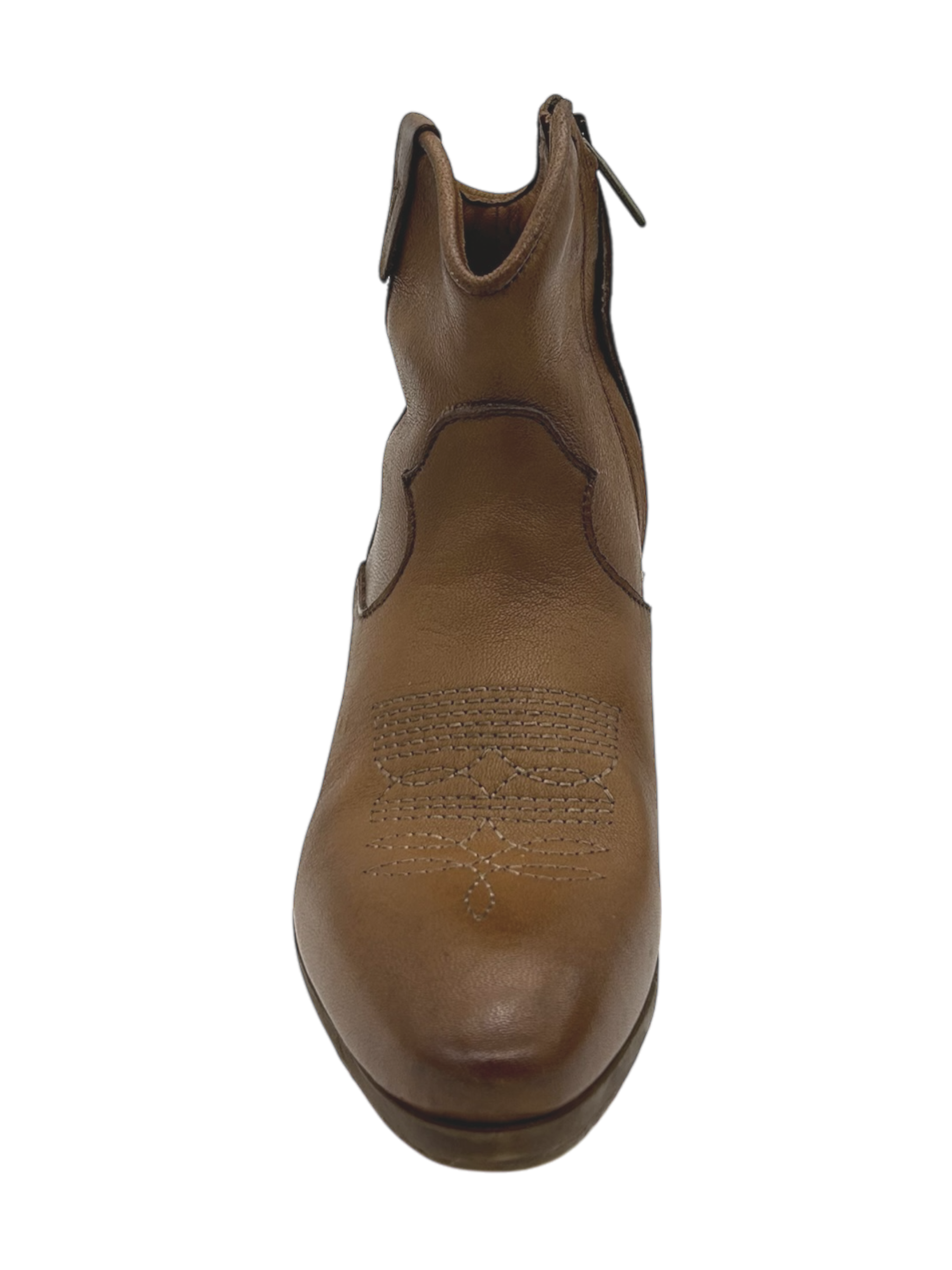 Stivaletto pelle texano Zoe Cuoio - Texricp -