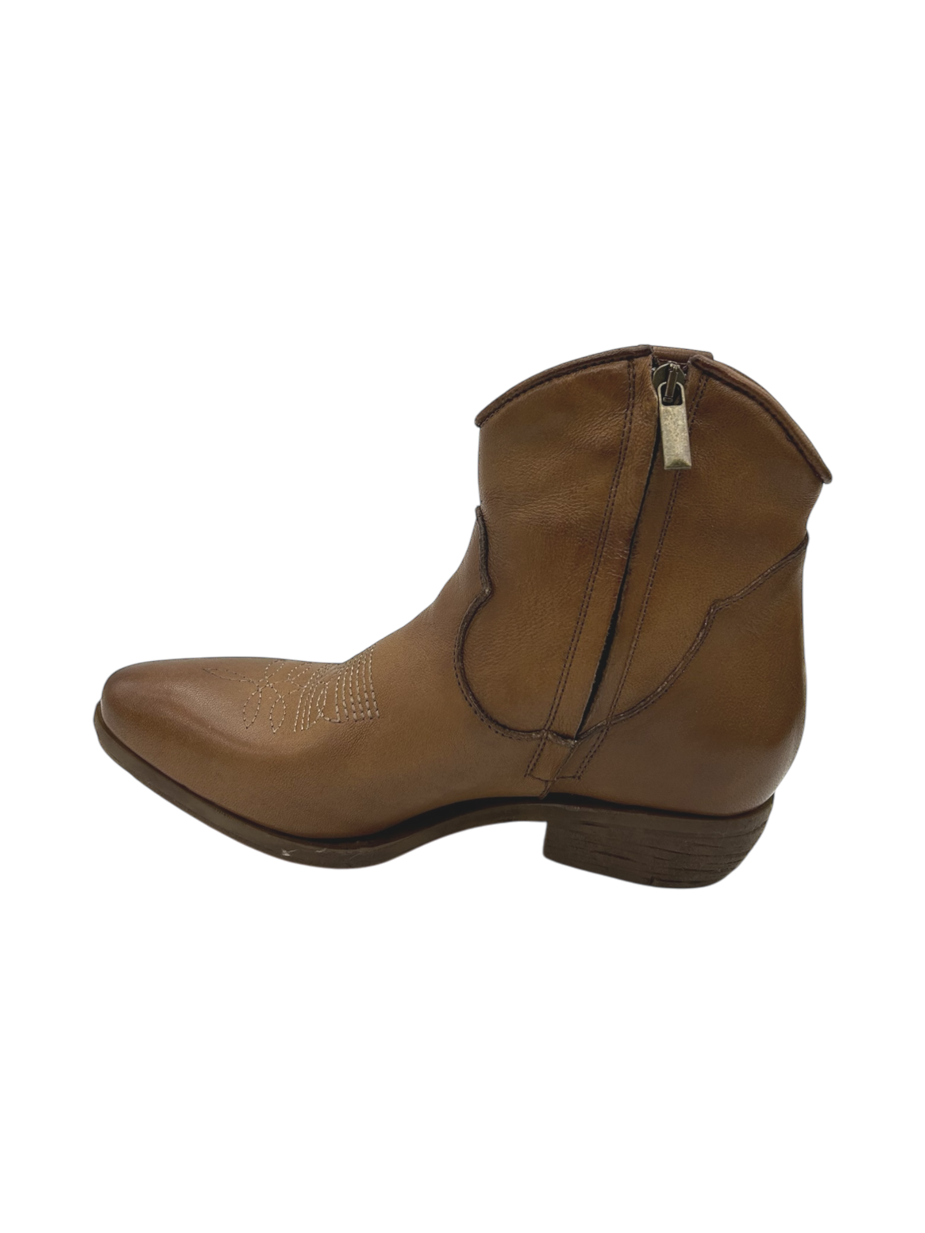 Stivaletto pelle texano Zoe Cuoio - Texricp -