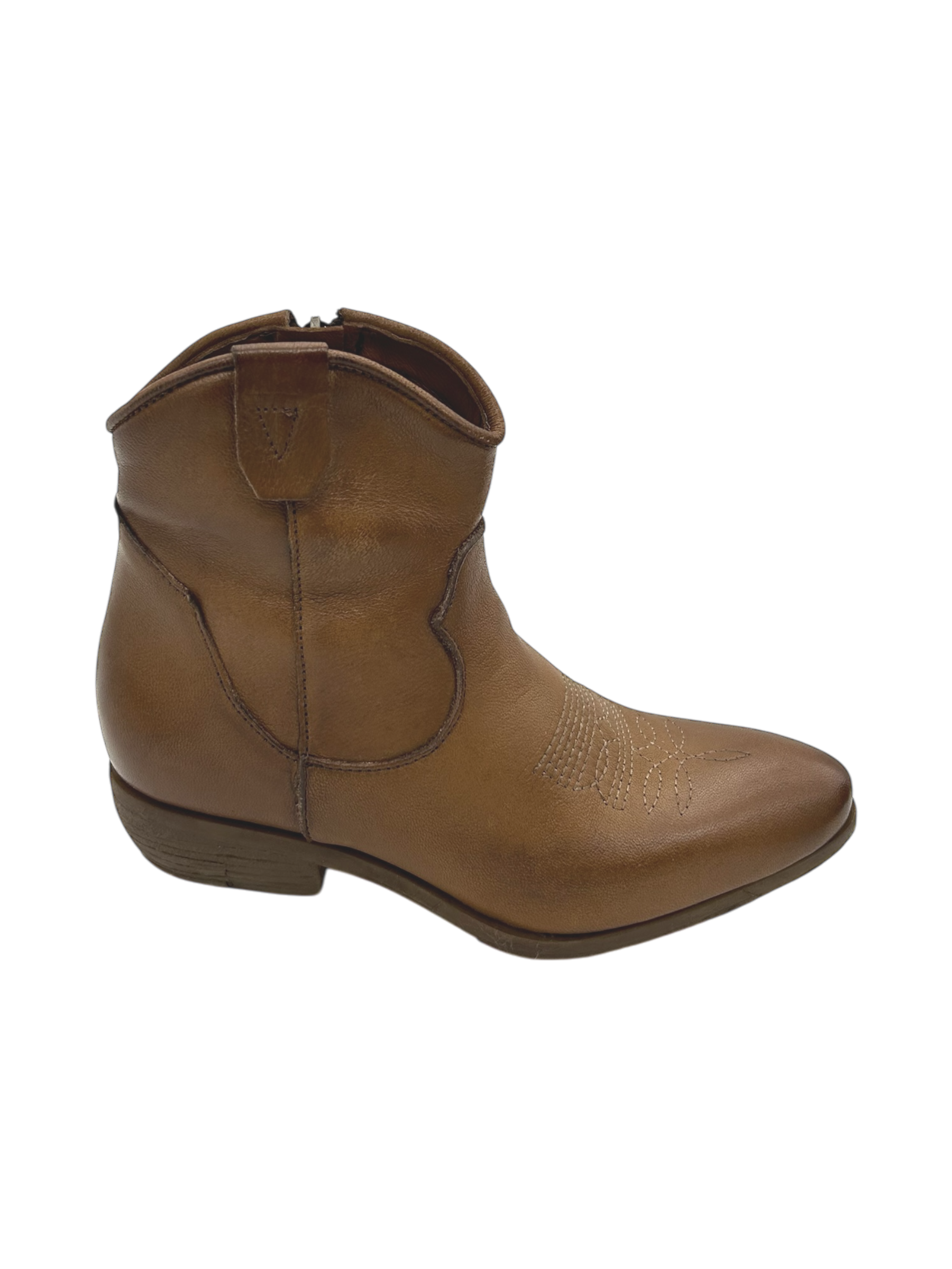 Stivaletto pelle texano Zoe Cuoio - Texricp -