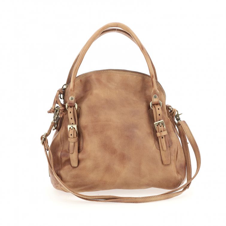 Borsa in pelle donna AS98 200608 Camel