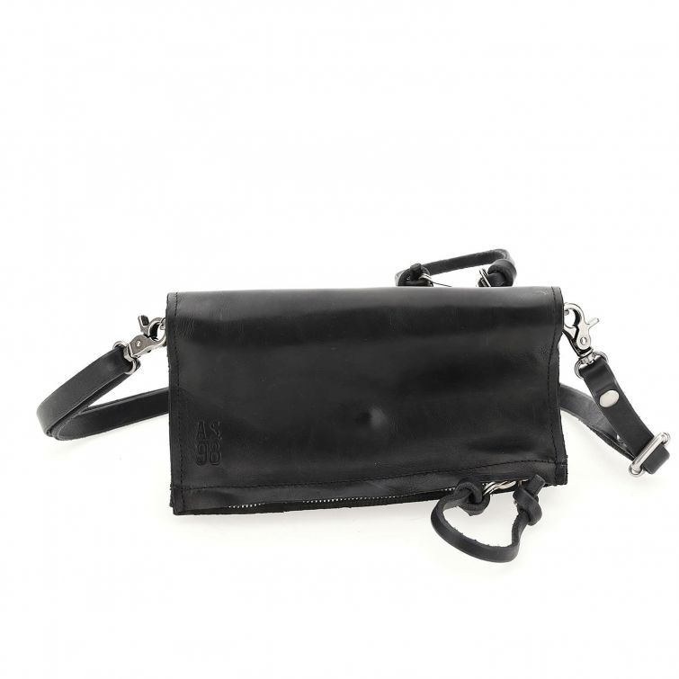 Tracolla pelle donna AS98 103001 nero