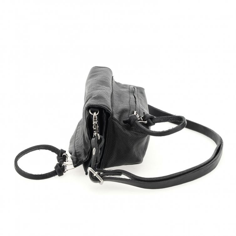 Tracolla pelle stampata donna AS98 103001 nero