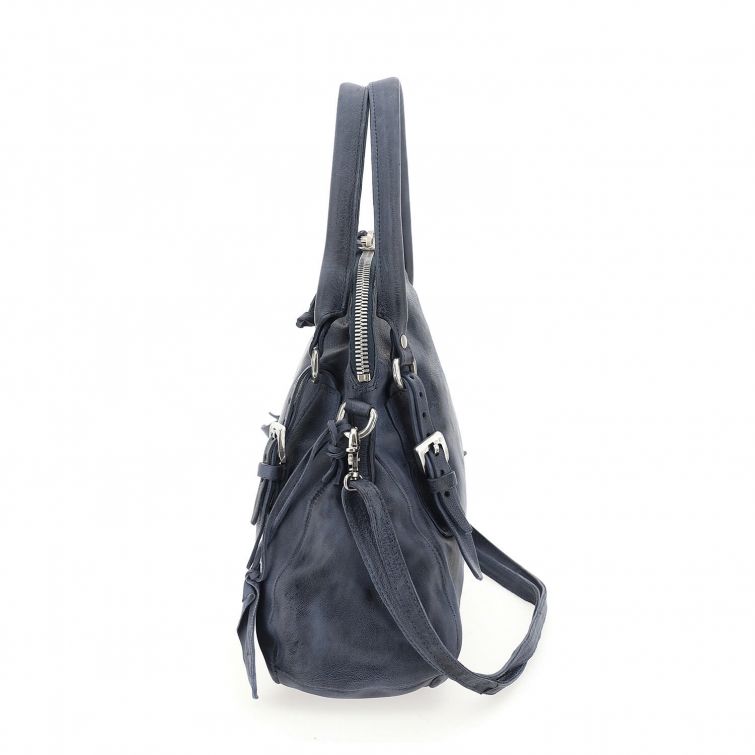Borsa in pelle donna AS98 200608 Blu Avio