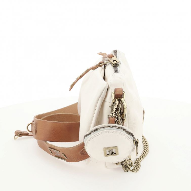 Borsa in pelle donna AS98 200590 Milk