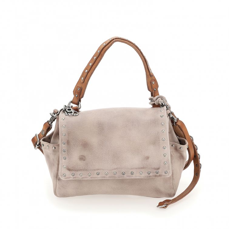Borsa pelle donna As98 200556 Bianca
