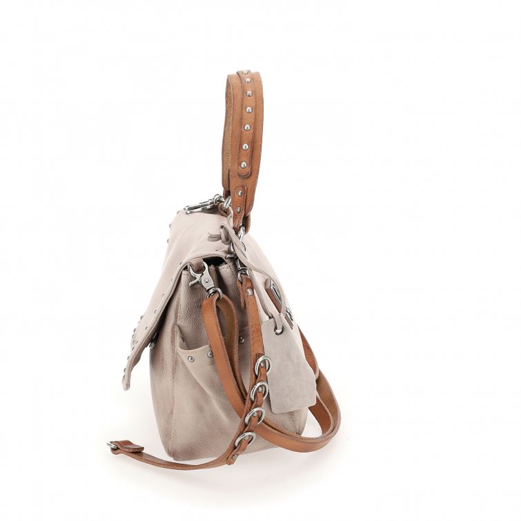 Borsa pelle donna As98 200556 Bianca
