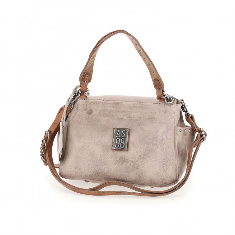 Borsa pelle donna As98 200556 Bianca