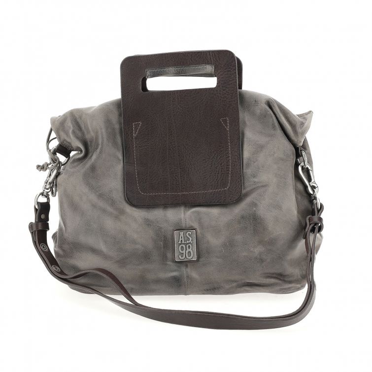 Borsa pelle donna As98 200570 Cenere