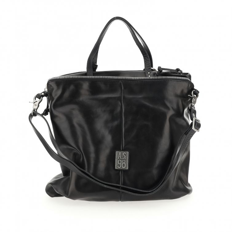 Borsa pelle donna As98 200579 Nero