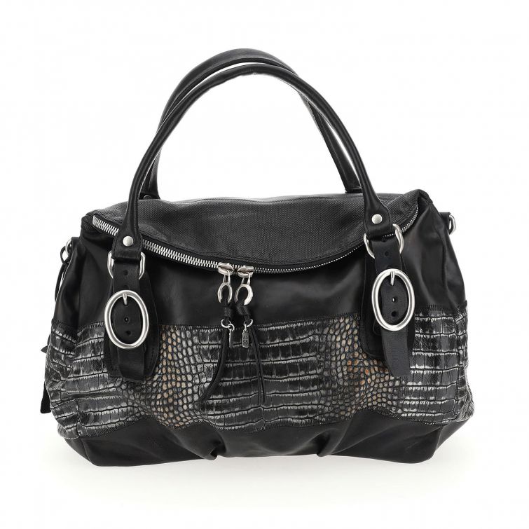 Borsa pelle donna As98 200581 Nero