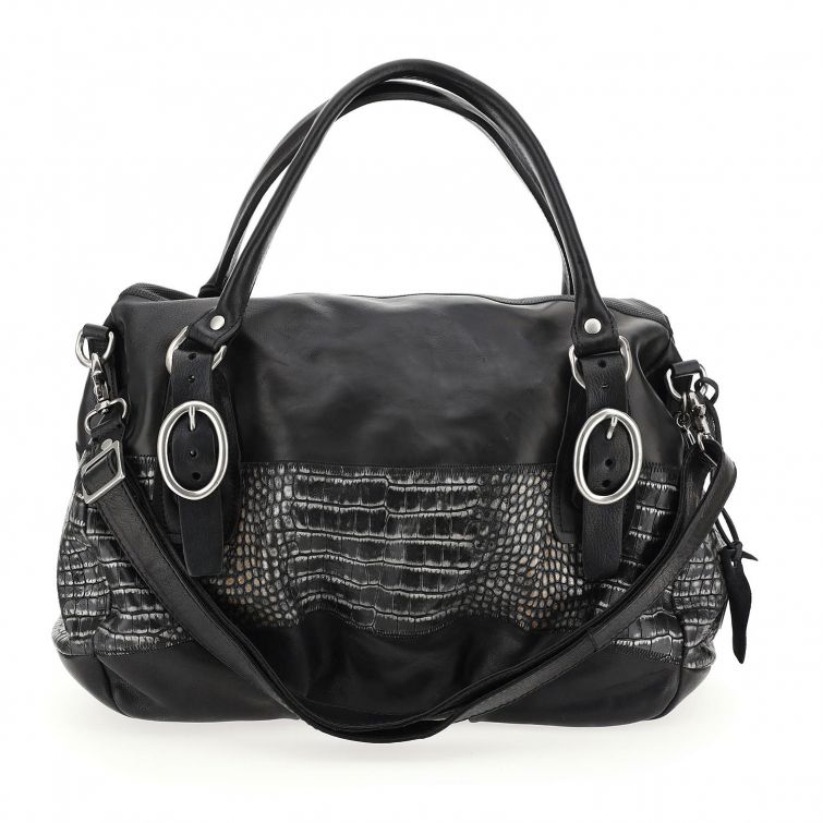 Borsa pelle donna As98 200581 Nero