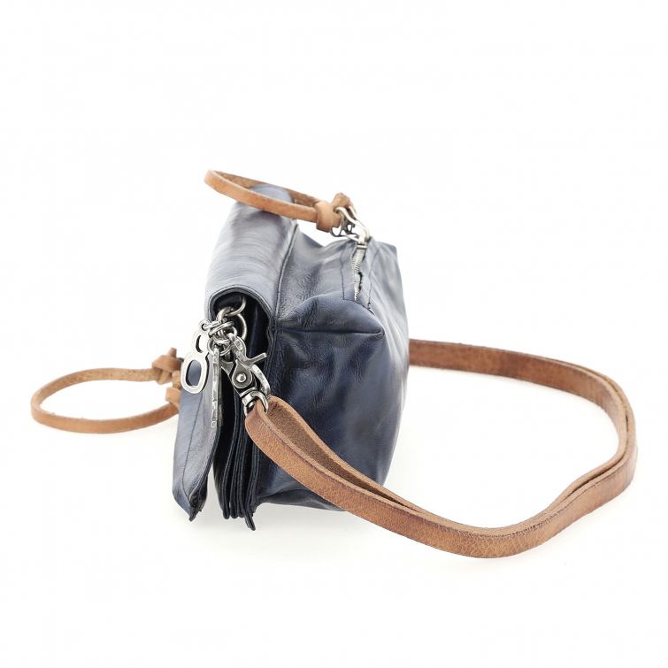 Borsetta in pelle donna AS98 200592 Blu Avio