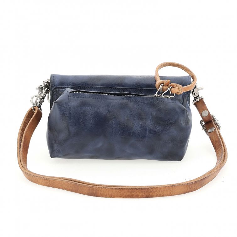 Borsetta in pelle donna AS98 200592 Blu Avio