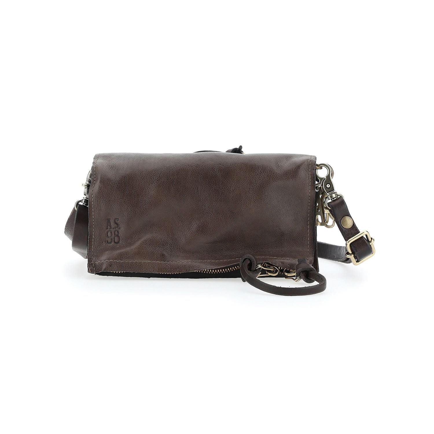 Tracolla pelle donna AS98 103001 Fondente