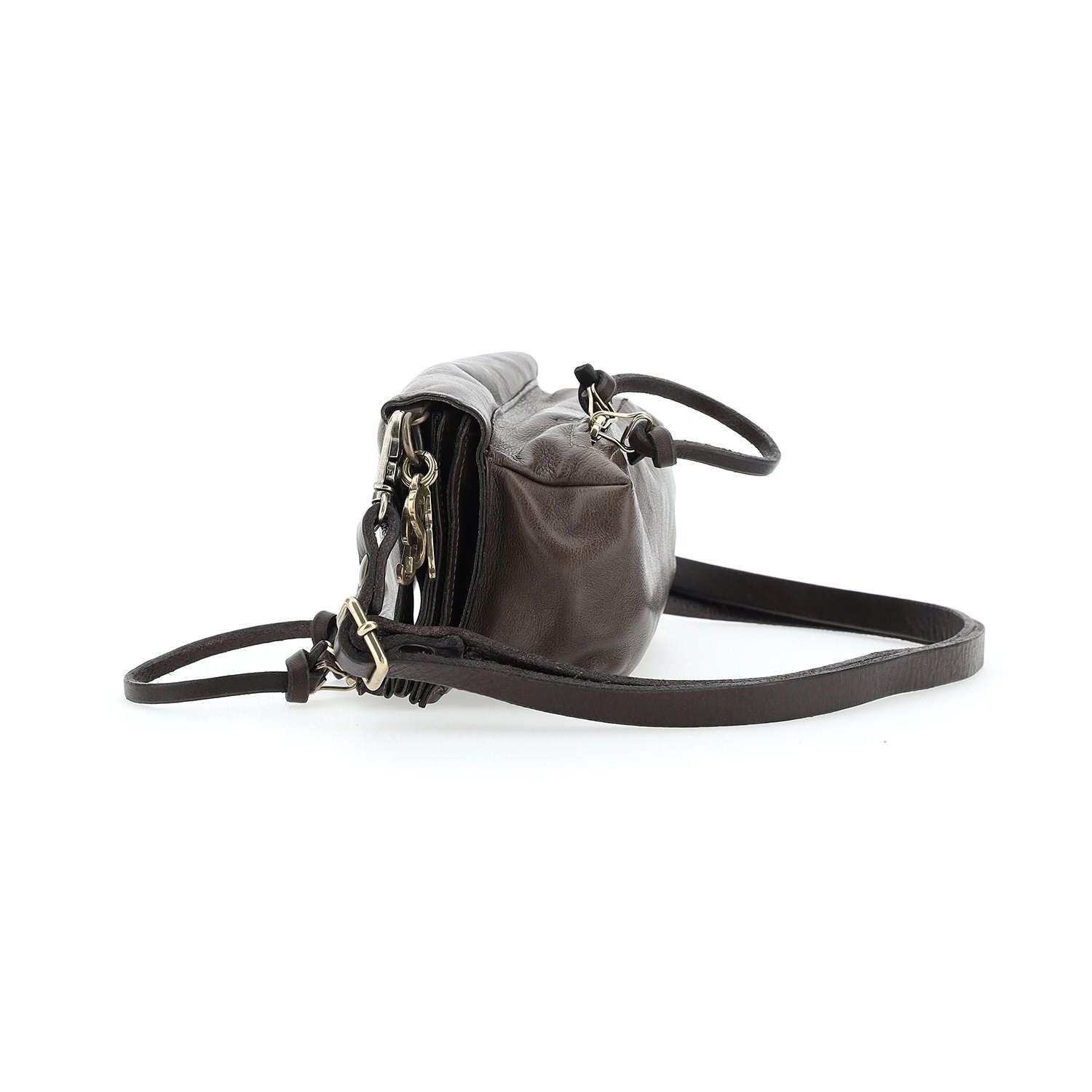 Tracolla pelle donna AS98 103001 Fondente
