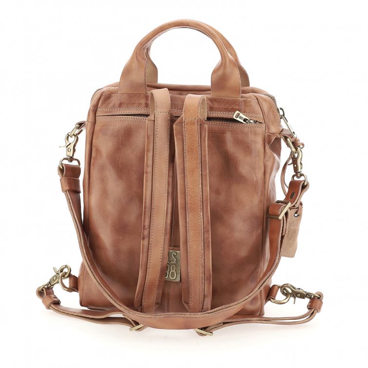 Zaino in pelle donna AS98 200607 Camel