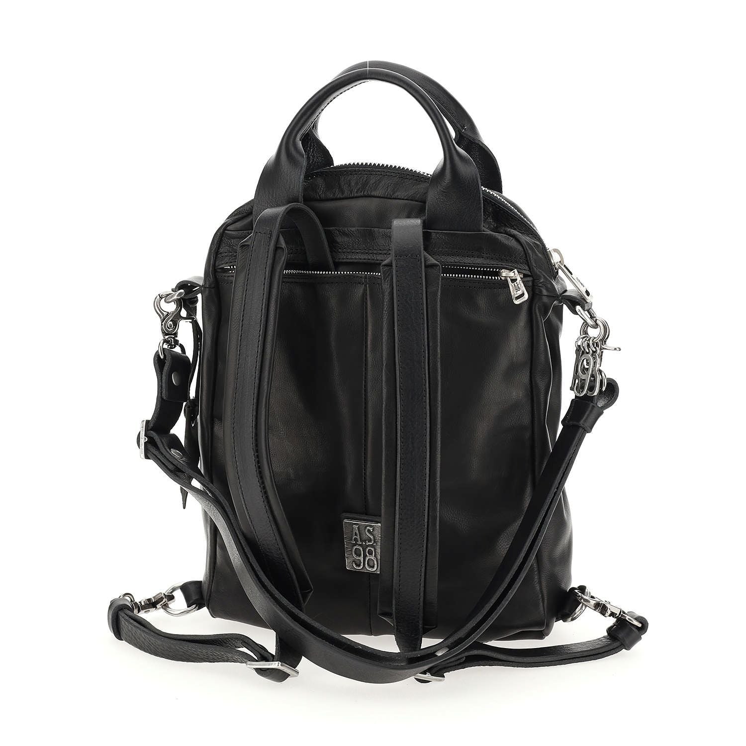 Zaino in pelle donna AS98 200607 Nero