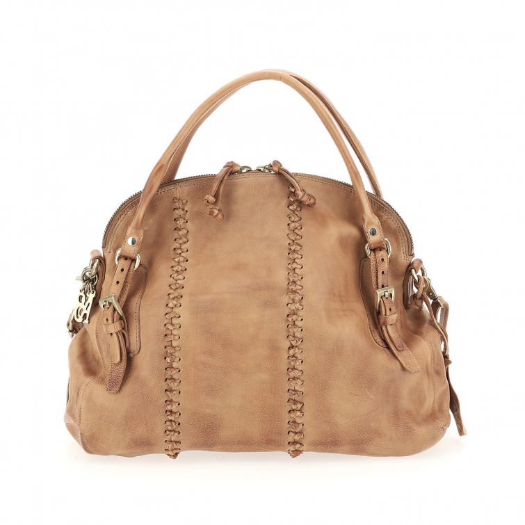 Borsa in pelle donna AS98 200609 Camel