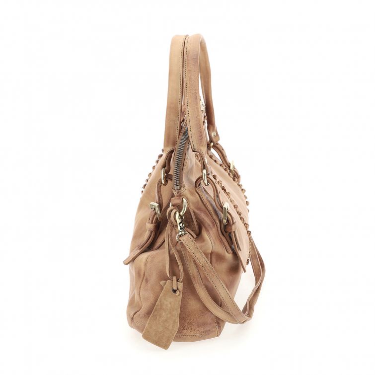 Borsa in pelle donna AS98 200609 Camel