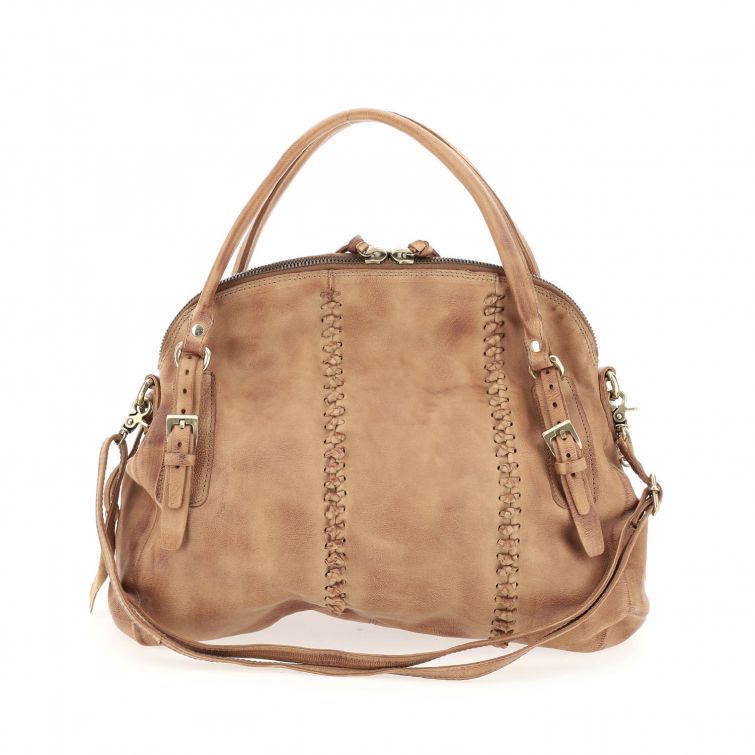 Borsa in pelle donna AS98 200609 Camel